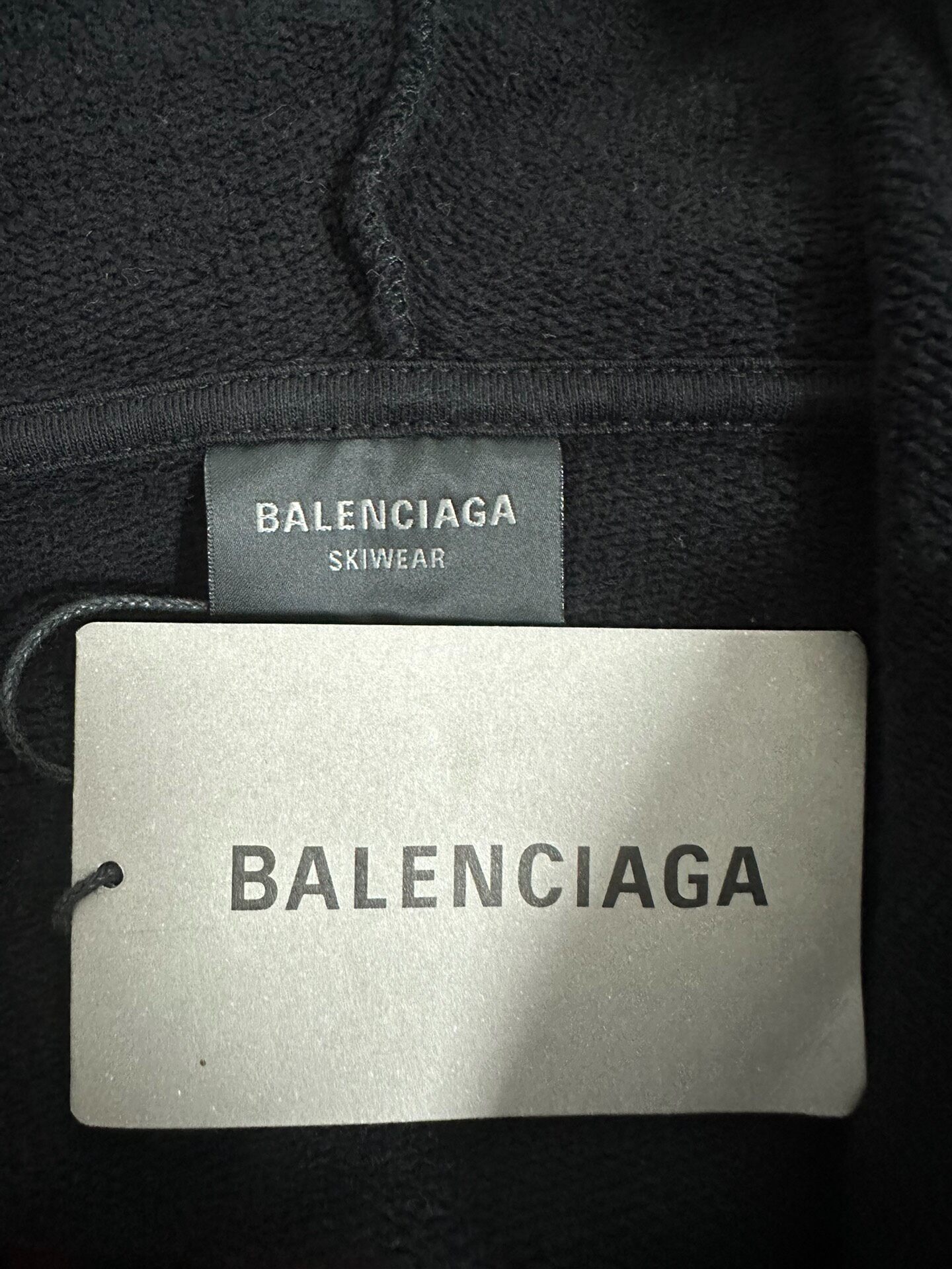 Balenciaga Black Half-Zip Hoodie XS — label