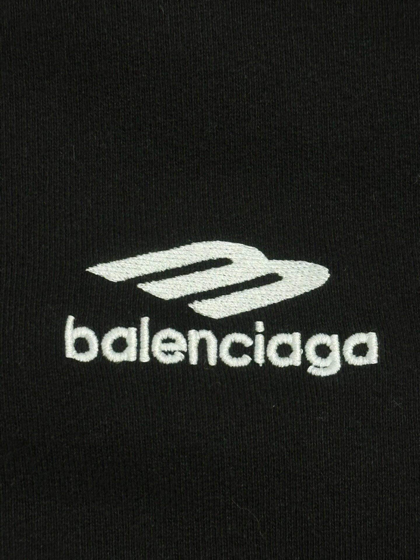 Balenciaga Black Half-Zip Hoodie XS — detail