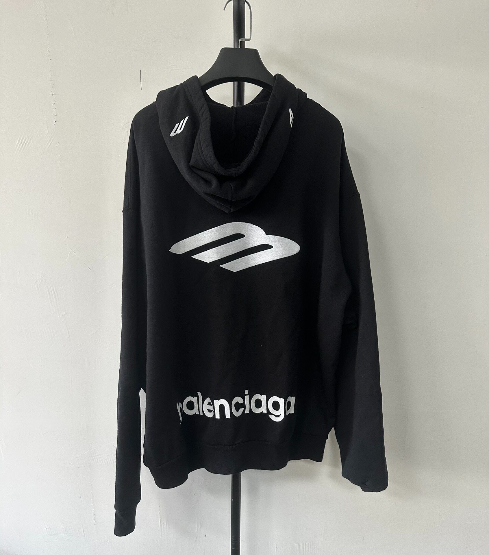 Balenciaga Black Half-Zip Hoodie XS — front