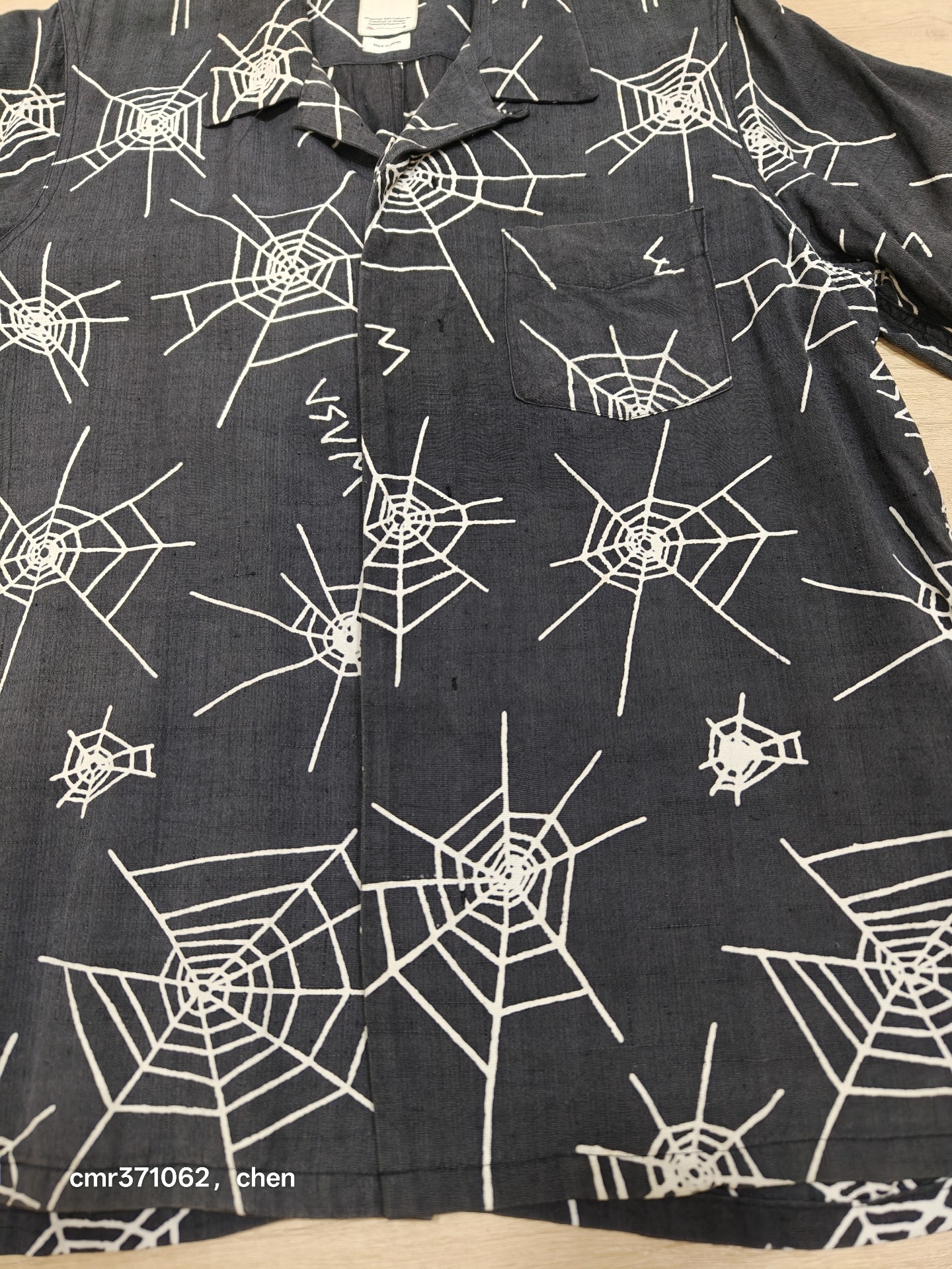 Visvim 19SS Free Edge Spider Shirt — label