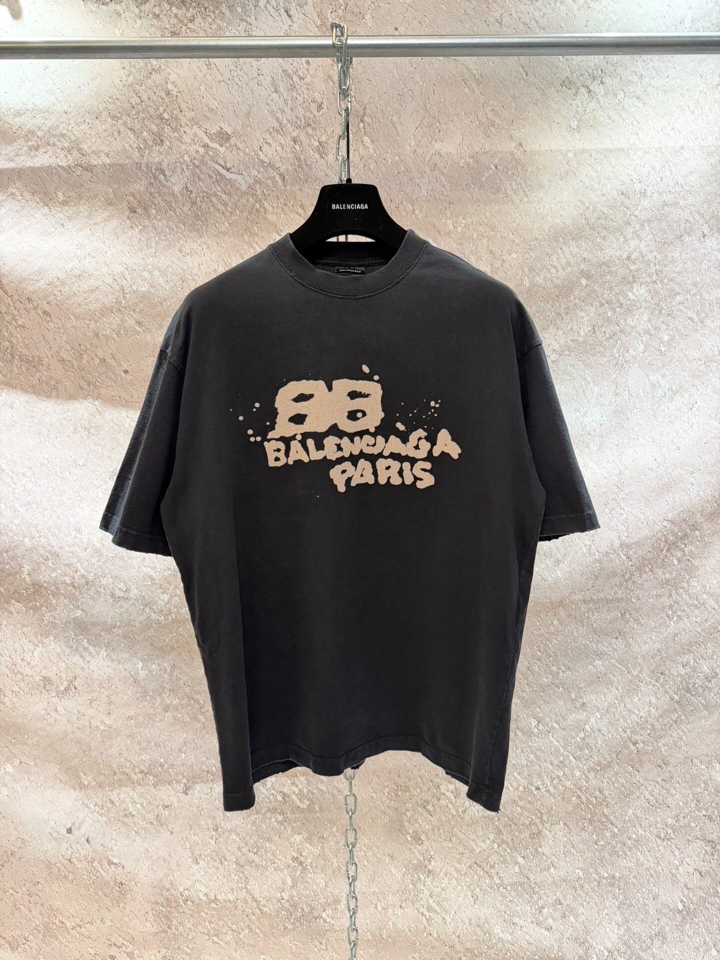 Balenciaga Black Short-Sleeve T-Shirt