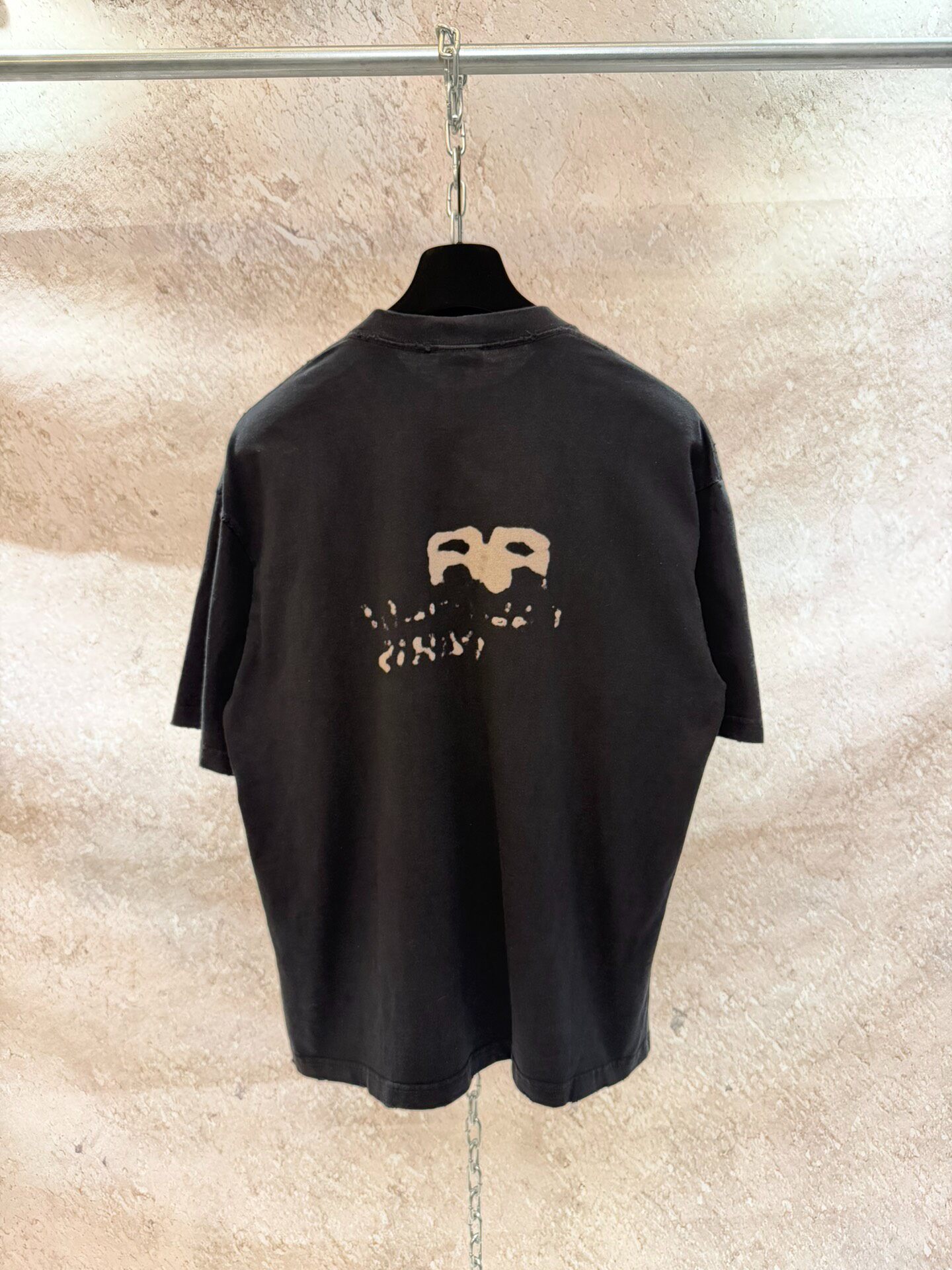 Balenciaga Black Short-Sleeve T-Shirt — detail