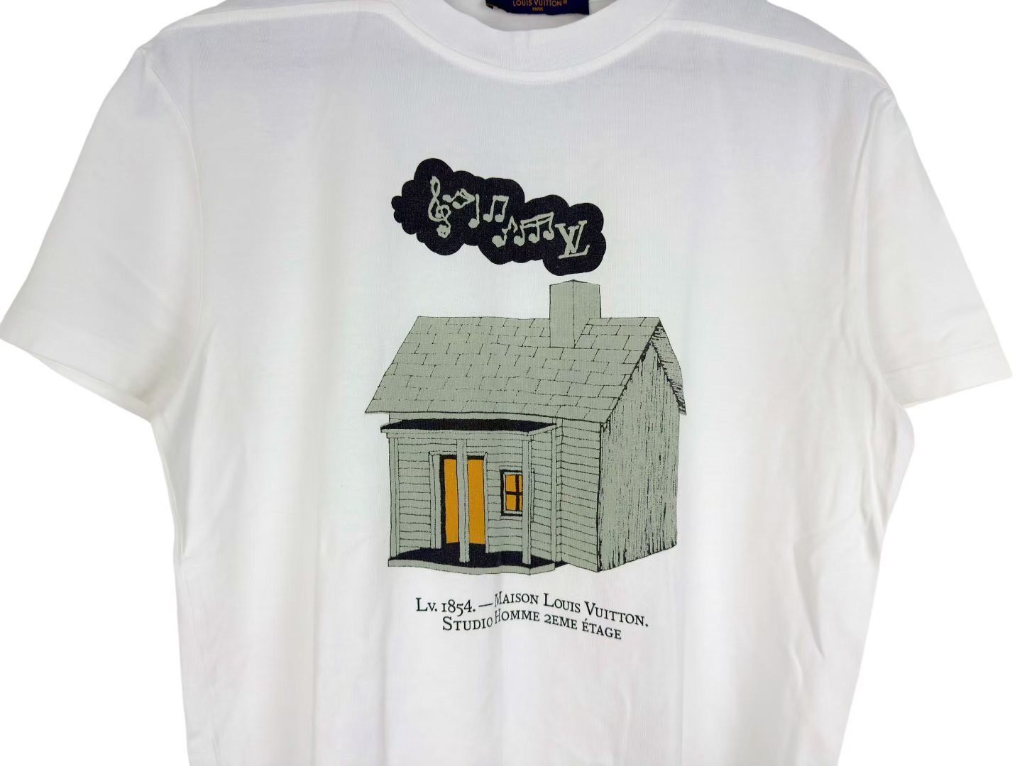 Louis Vuitton White House Print Short Tee — front