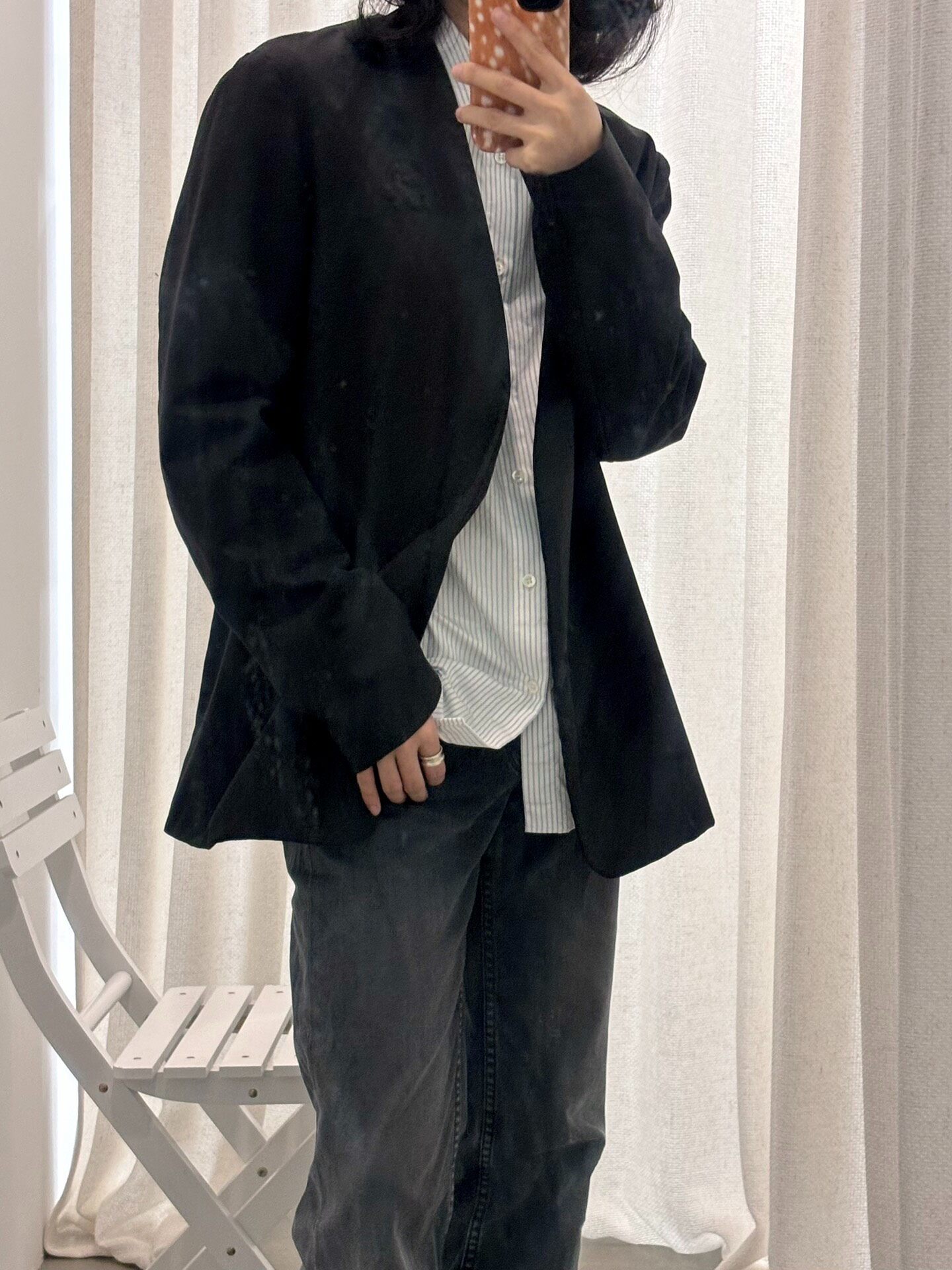 Maison Margiela SS2018 Collarless Blazer — detail