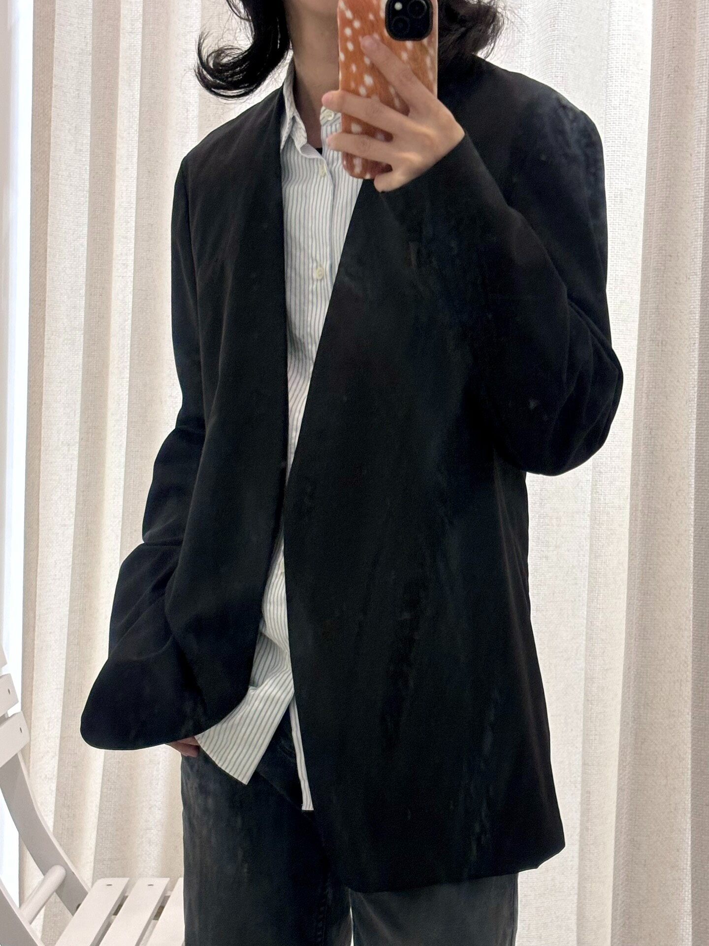 Maison Margiela SS2018 Collarless Blazer — front