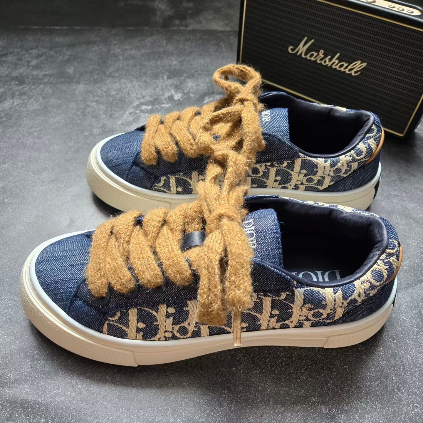 Dior B33 Navy Denim Sneakers