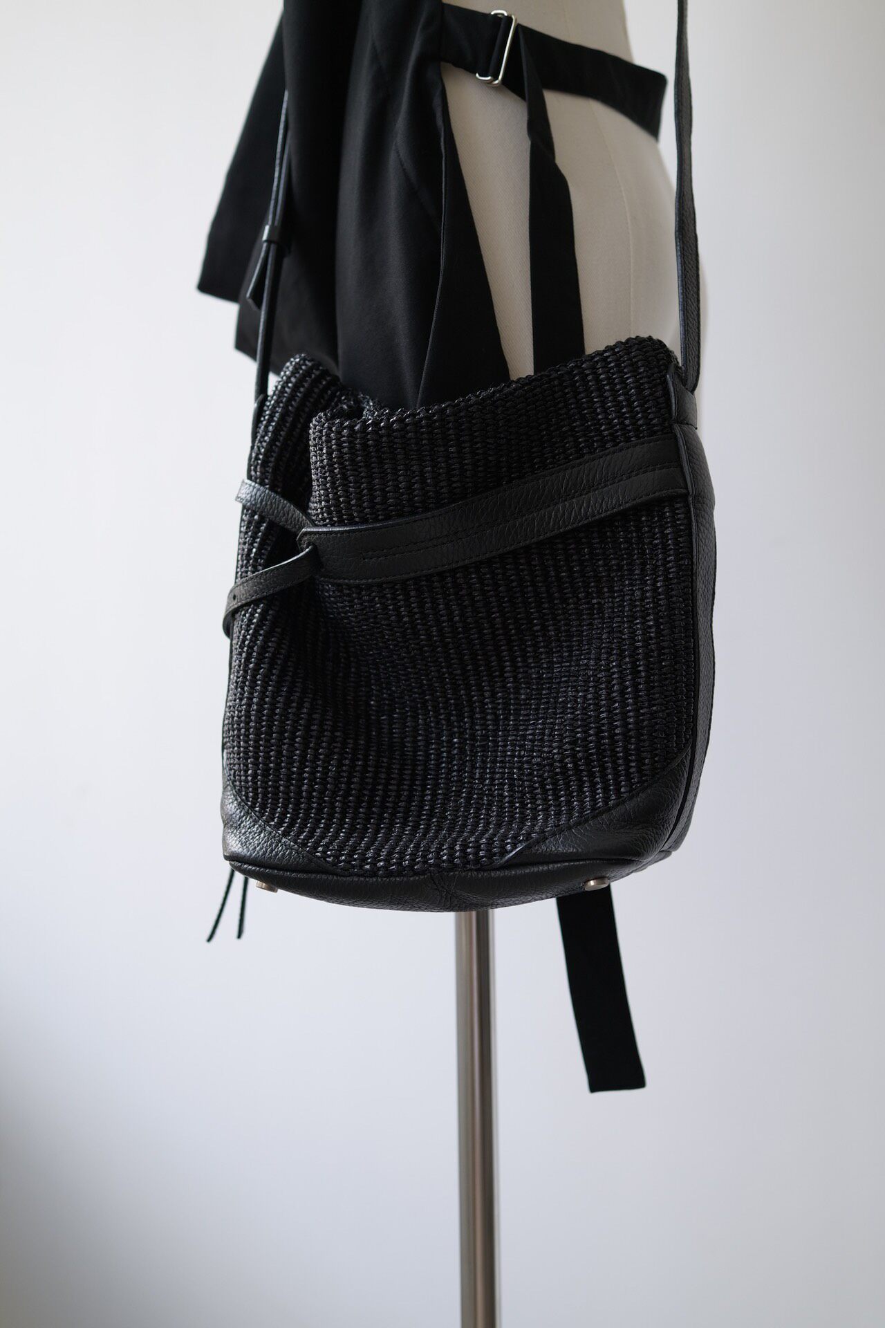 Yohji Yamamoto Discord Woven Crossbody Bag — front