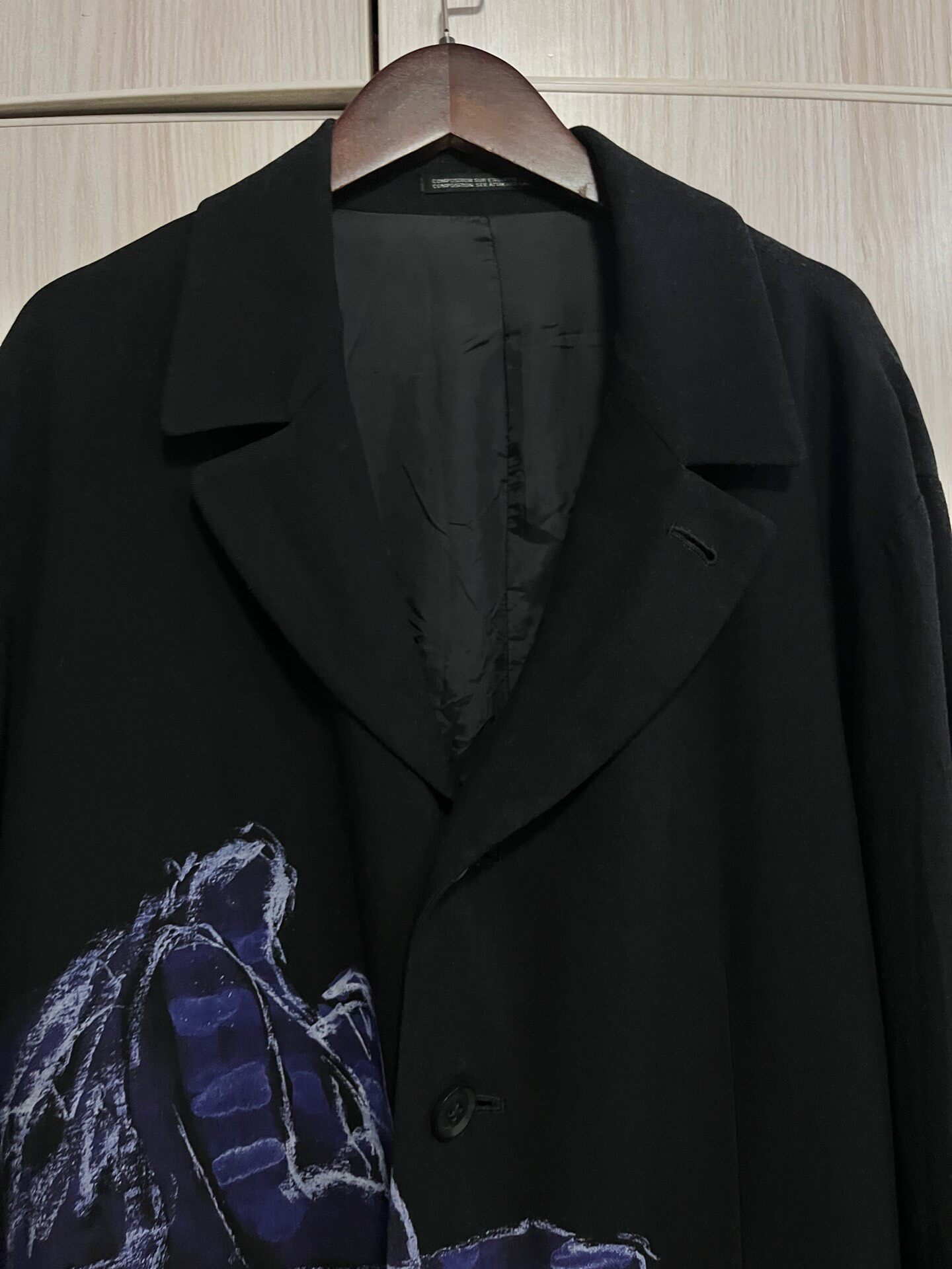 Yohji Yamamoto 19SS Printed Coat — detail
