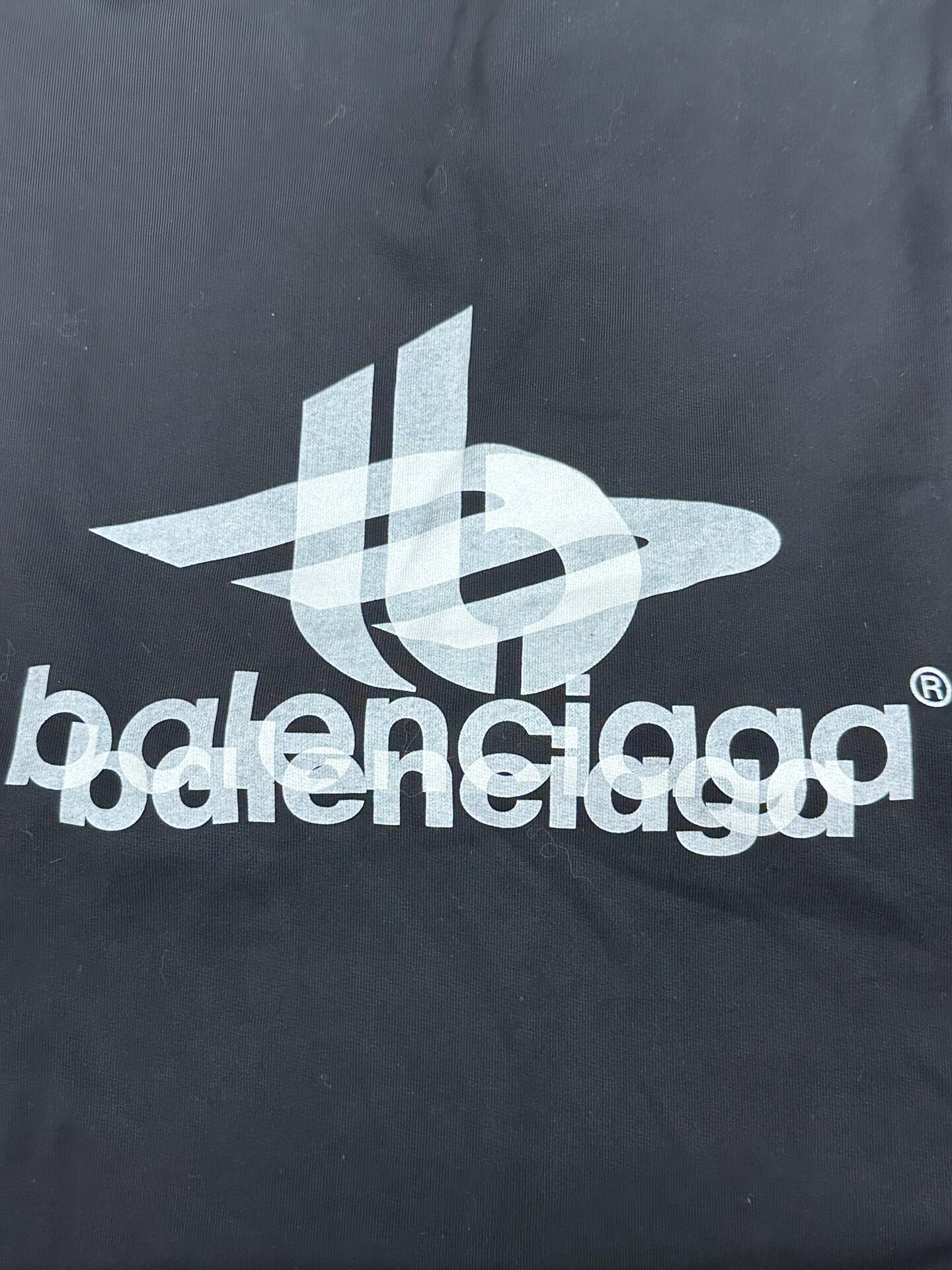 Balenciaga Men's Black Oversized Sweatshirt — detail