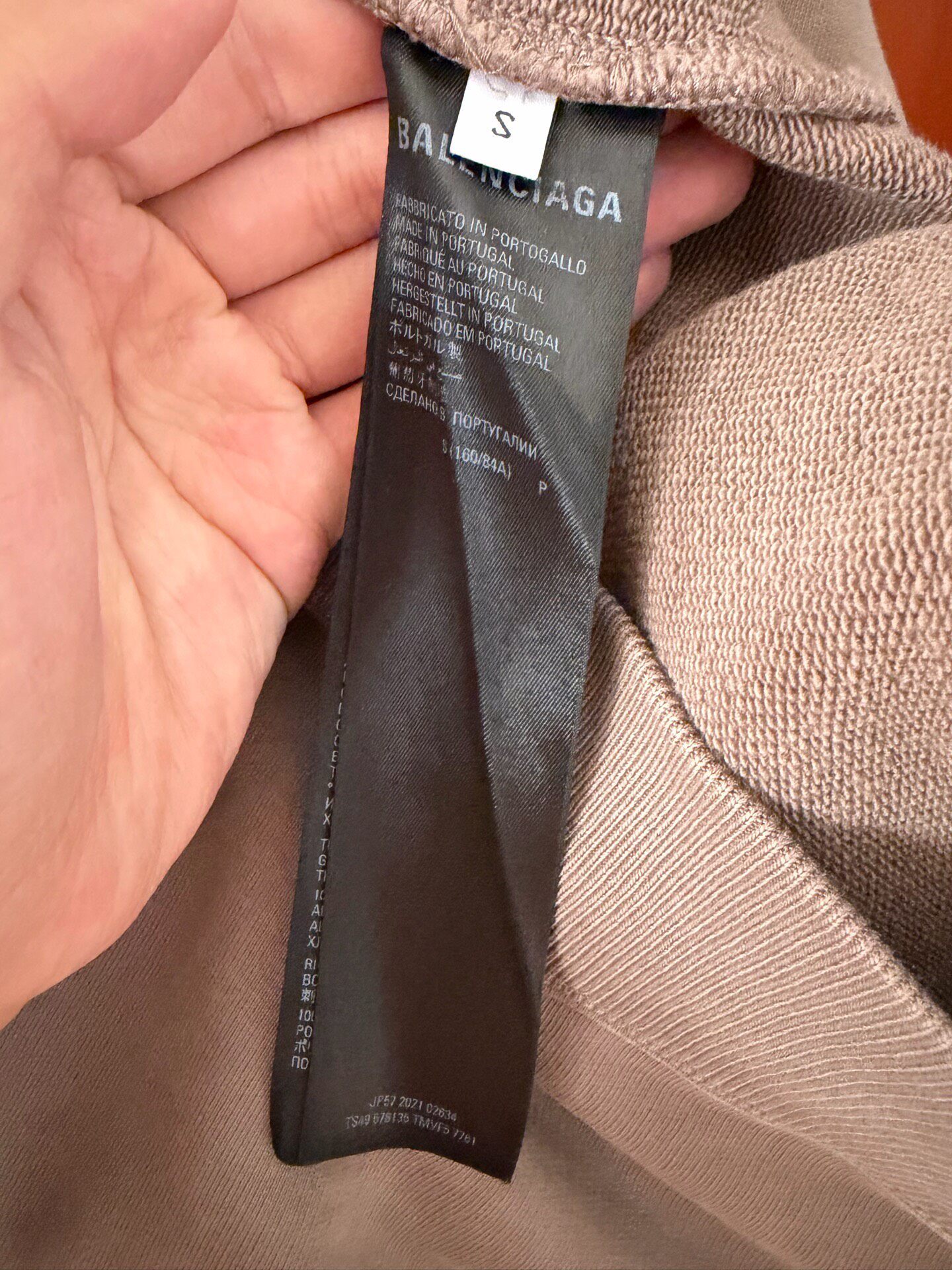 Balenciaga Khaki Logo Hoodie — back