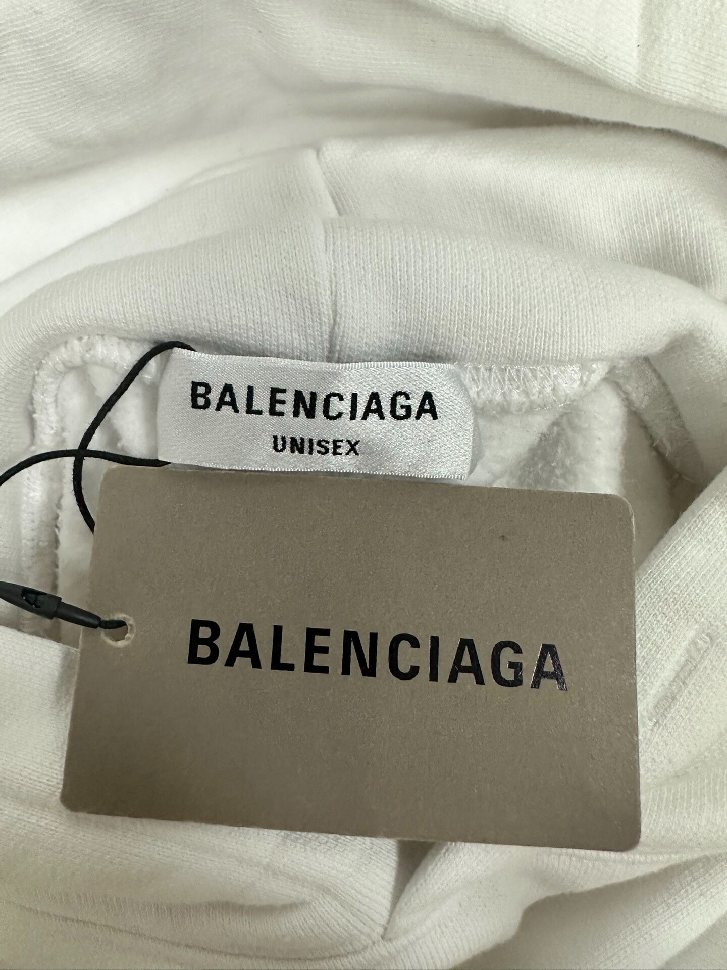 Balenciaga Women's White Slime Hoodie — label
