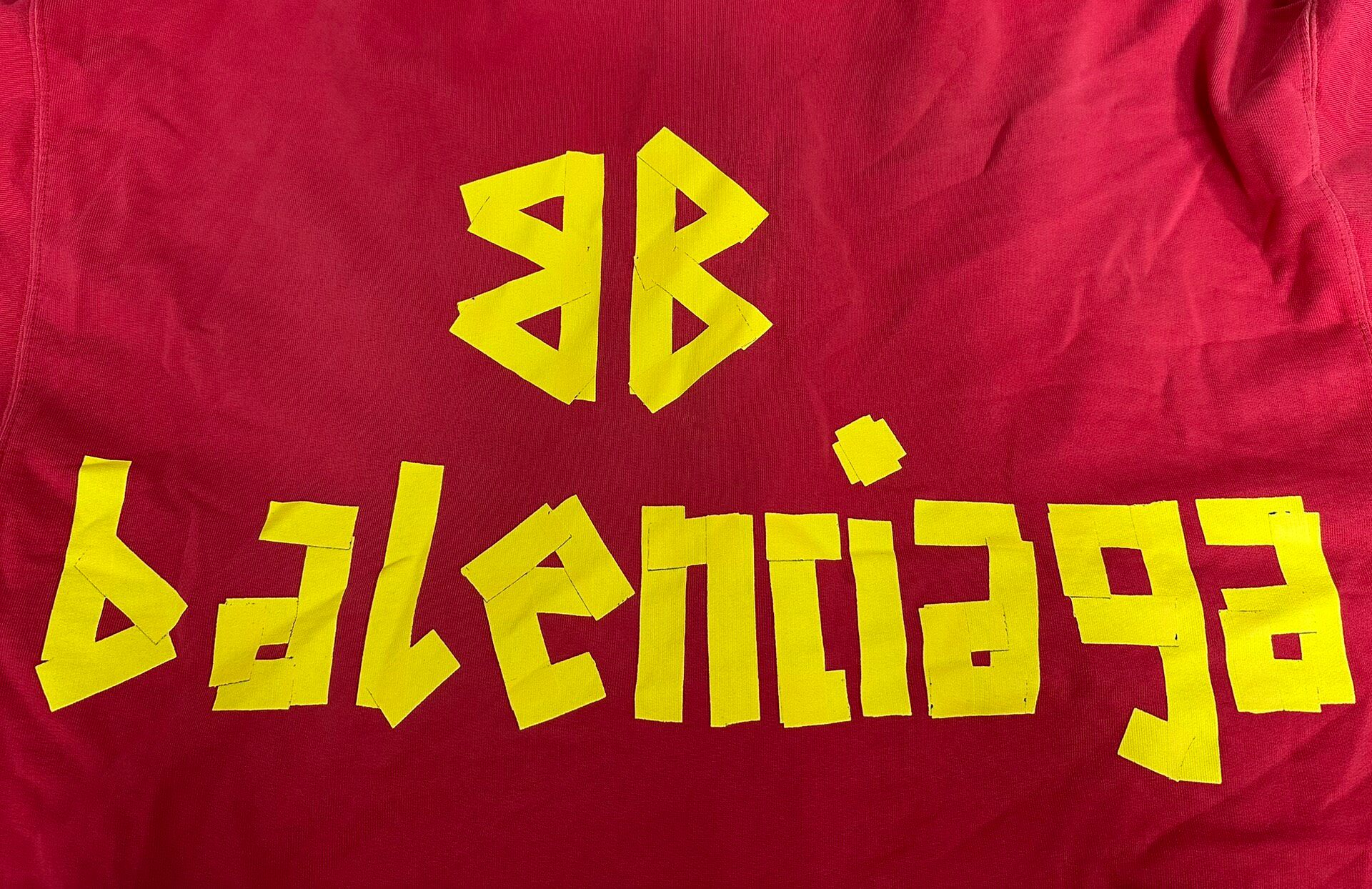 Balenciaga Red Full-Zip Hoodie — detail