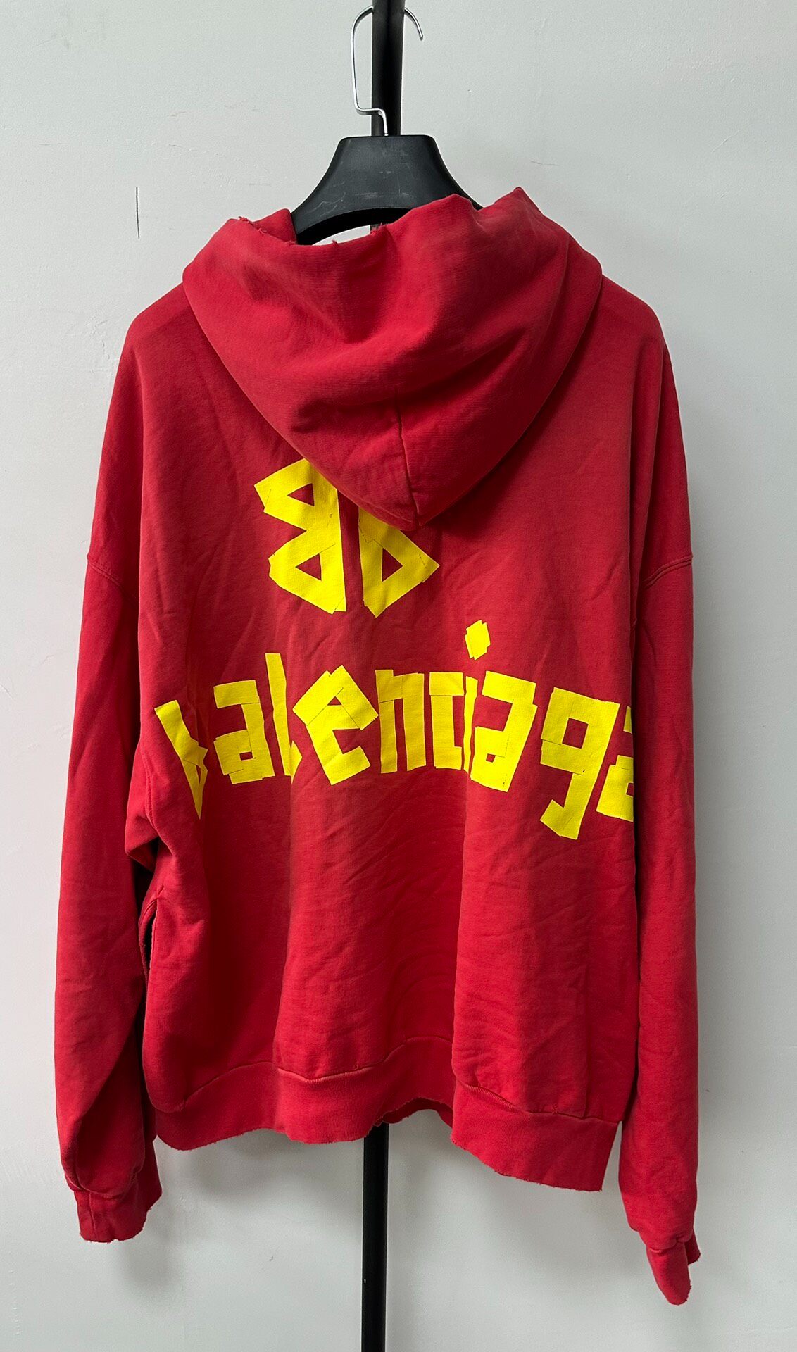 Balenciaga Red Full-Zip Hoodie — front