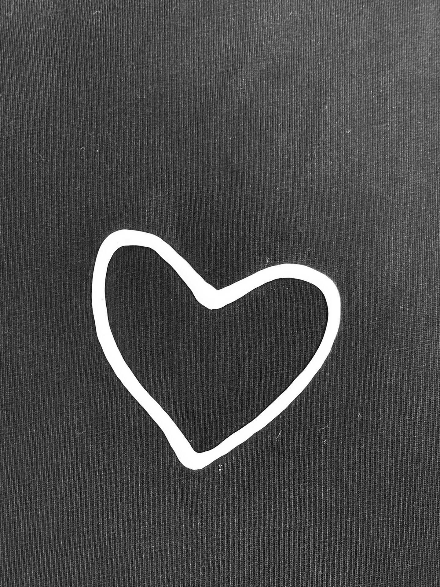 Balenciaga Black Distressed Heart T-Shirt — detail