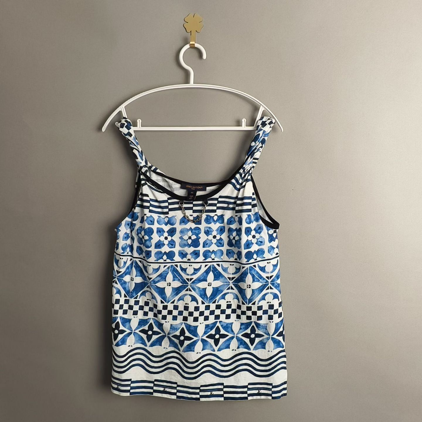 Louis Vuitton Blue Porcelain Slip Dress