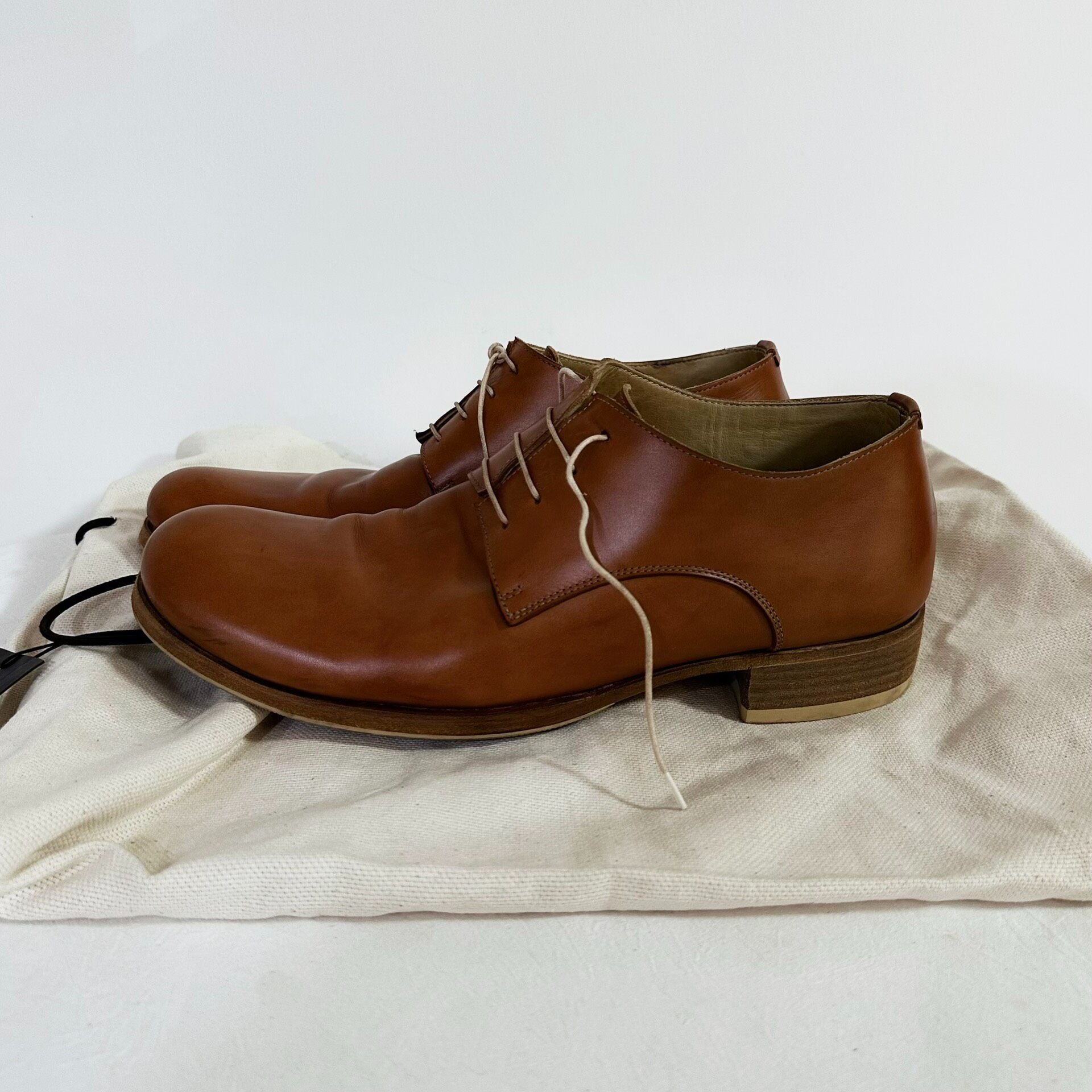 m.a+ Vachetta Leather Derby Shoes — detail
