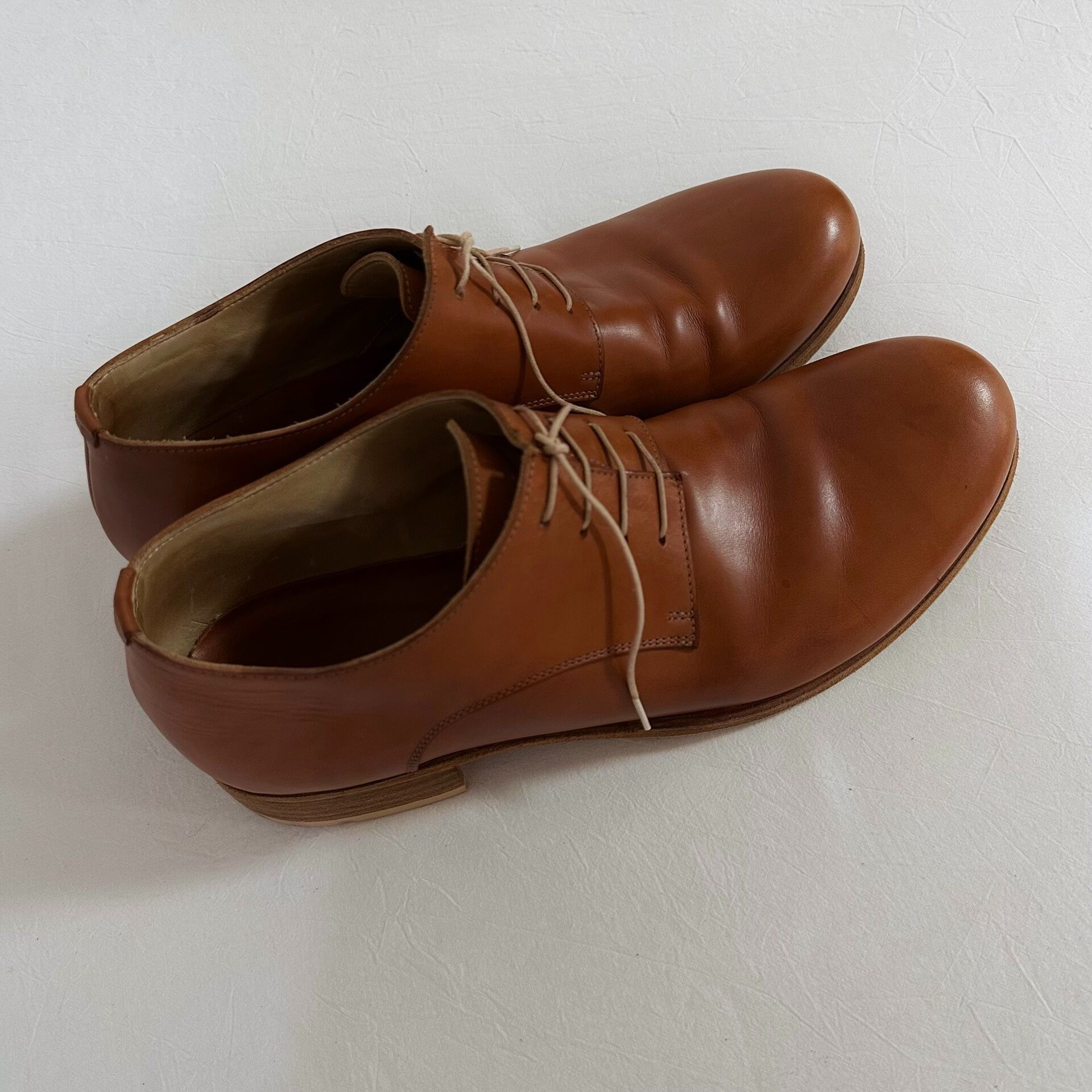 m.a+ Vachetta Leather Derby Shoes — label