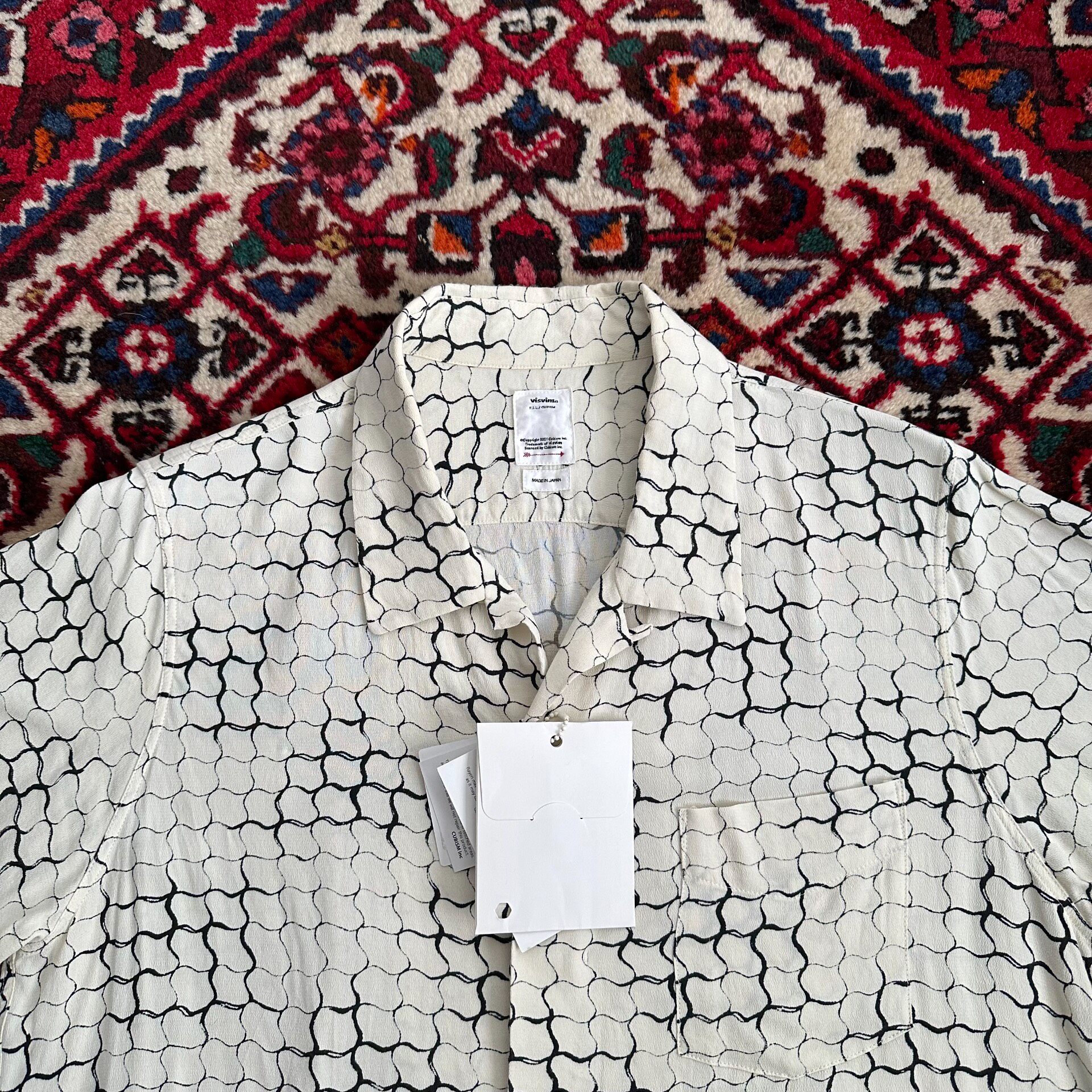 Visvim 20ss Snake Print Short Sleeve Shirt — detail