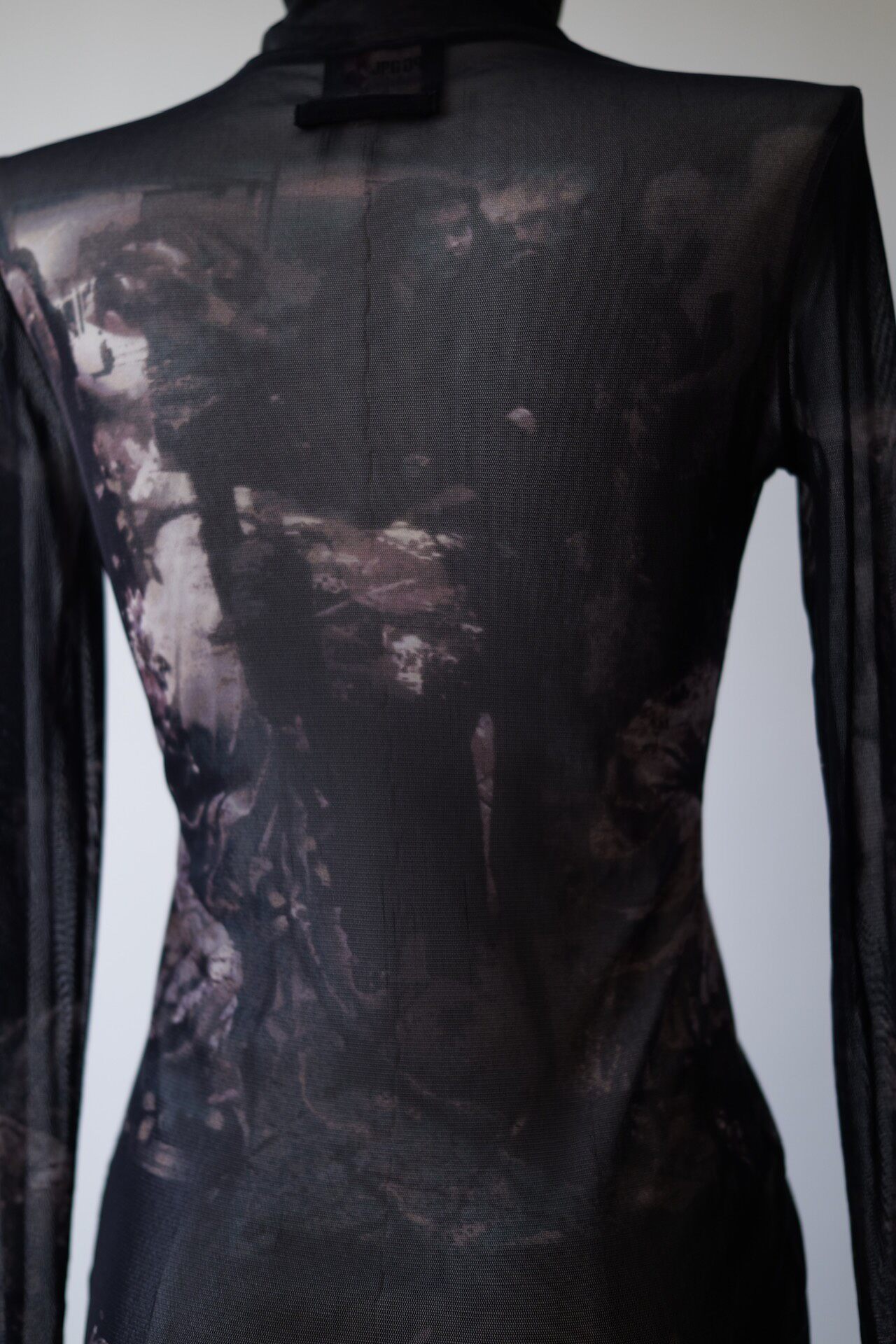 Jean Paul Gaultier Sheer Mesh Top — label