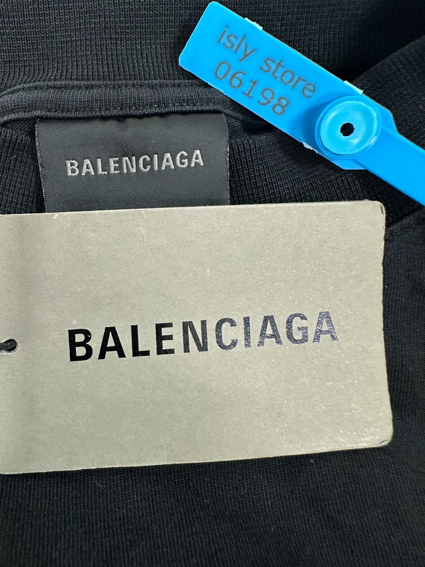 Balenciaga Reversed Short Sleeve T-Shirt — label