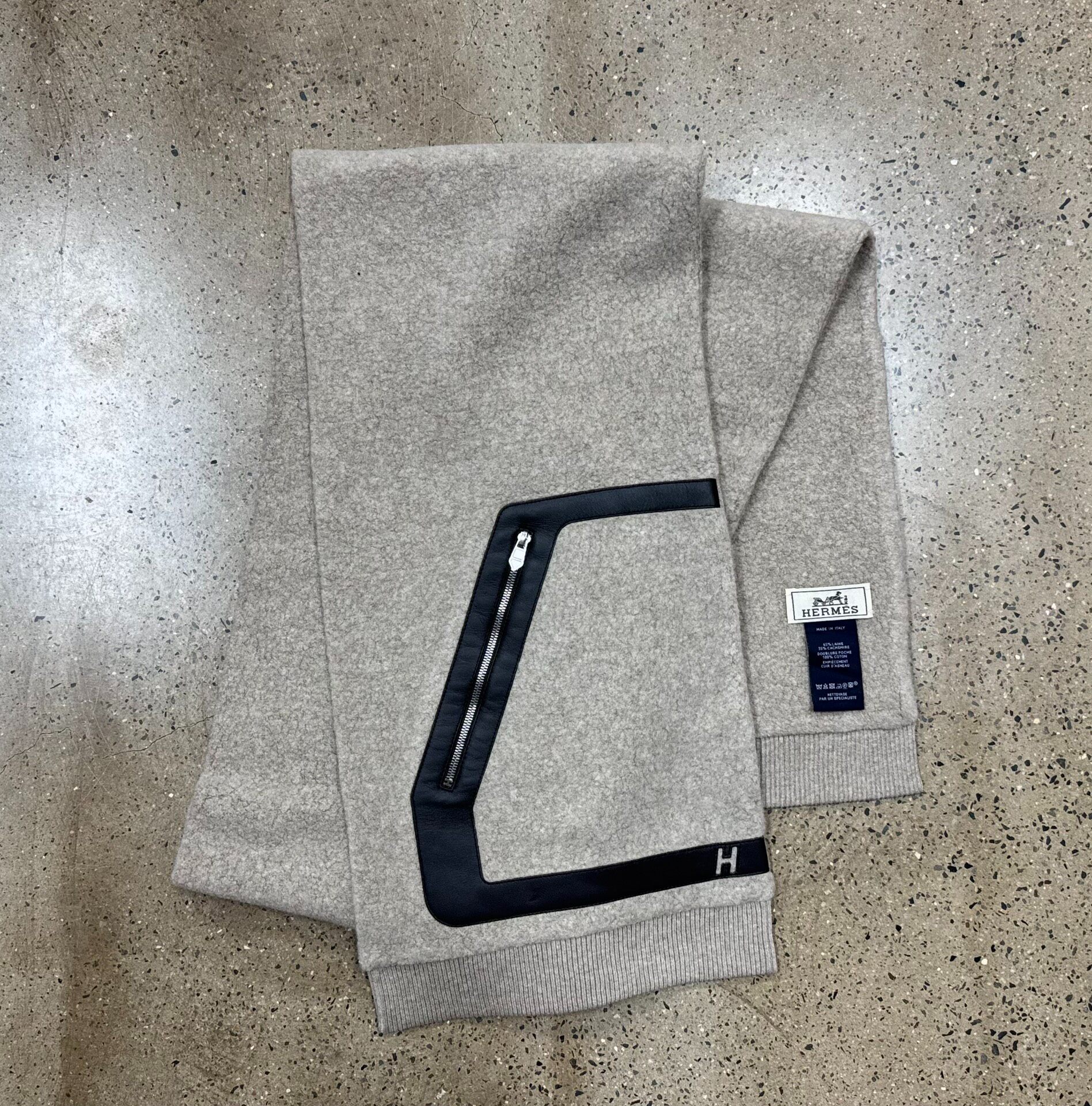 Hermes Teddy Pocket Scarf with H Logo
