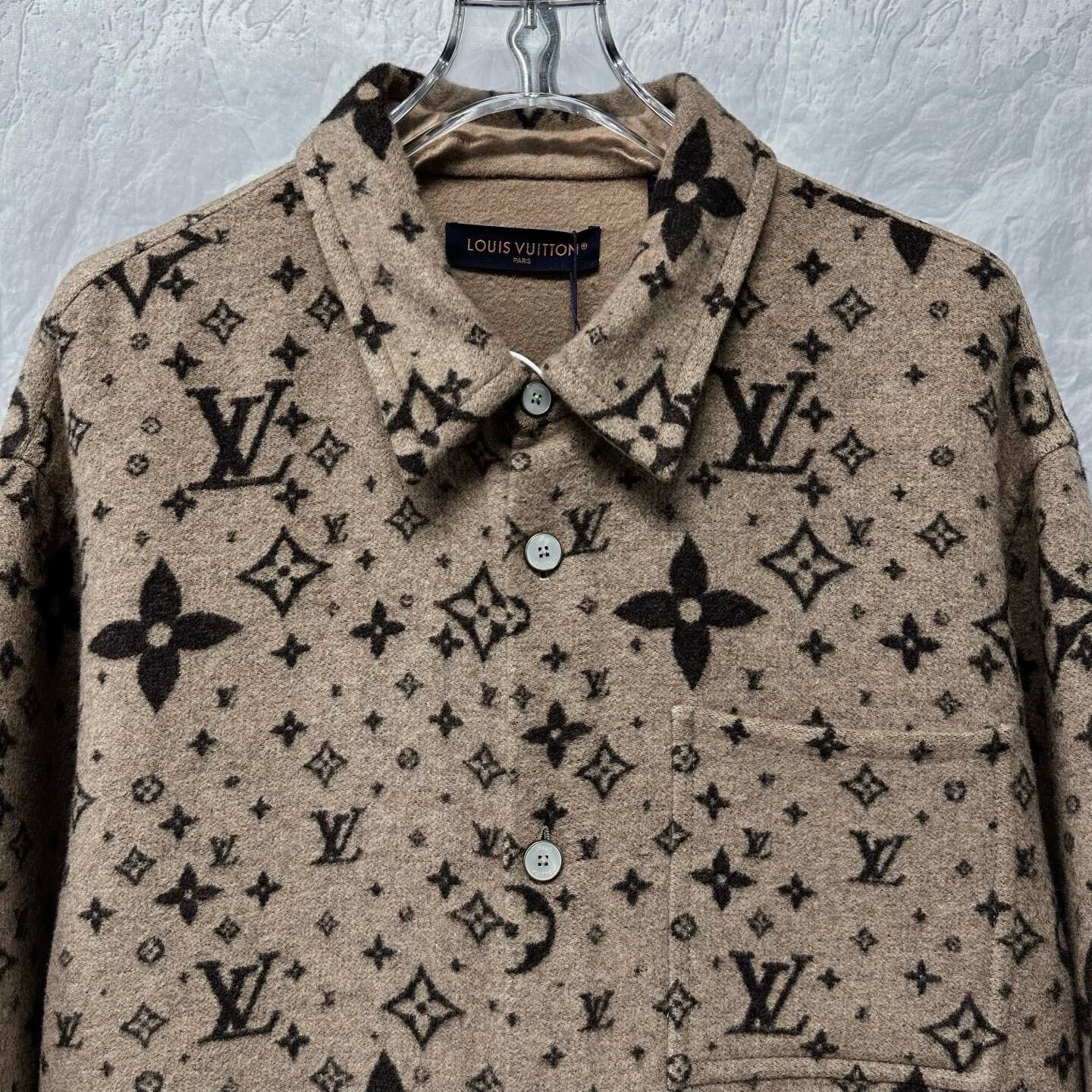 Louis Vuitton SS25 Monogram Wool Jacket — detail