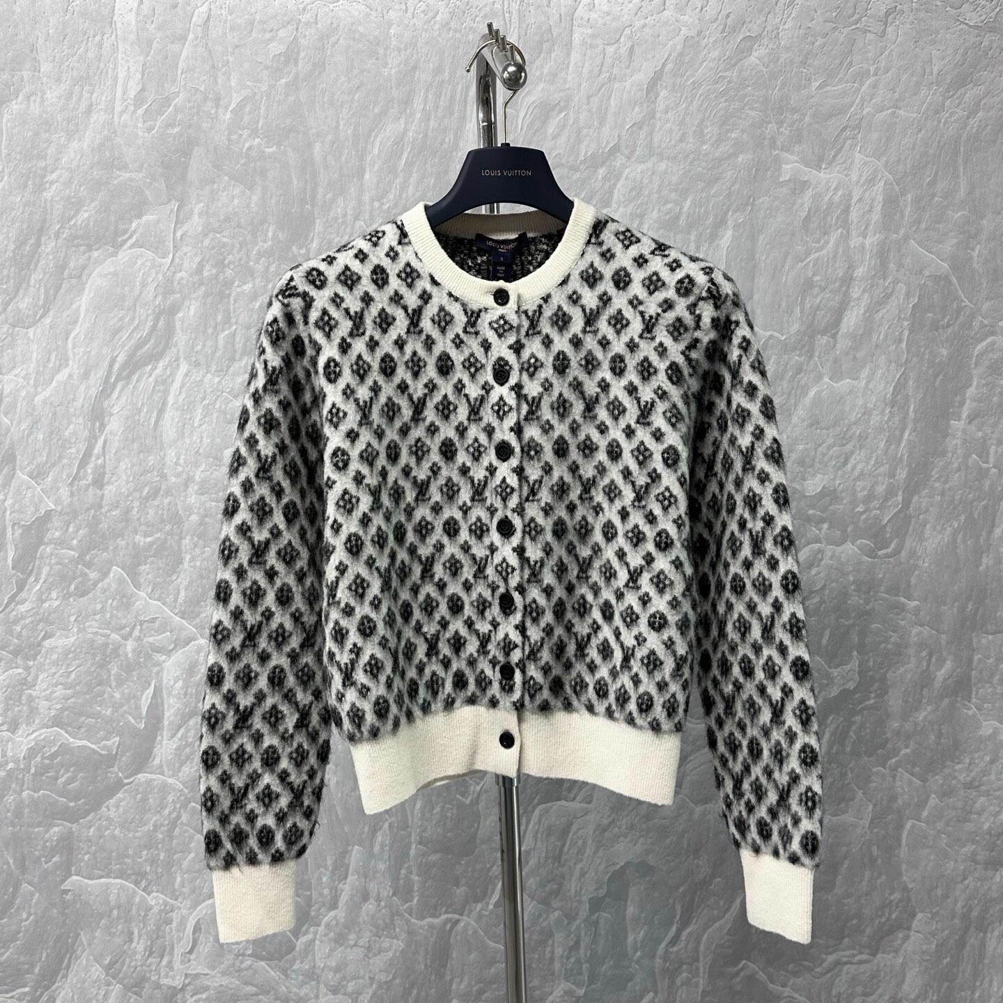 Louis Vuitton SS25 Monogram Knit Cardigan — detail