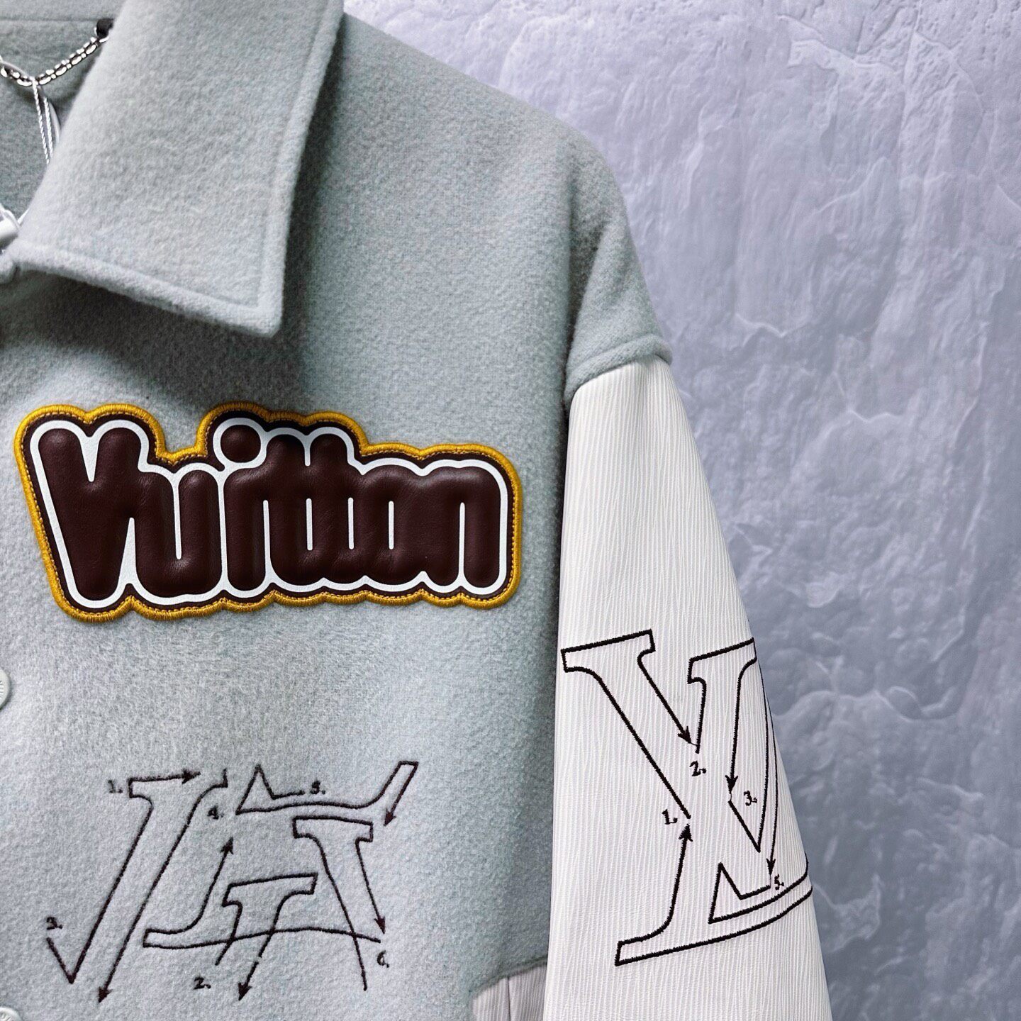 Louis Vuitton Embroidered Varsity Jacket — detail
