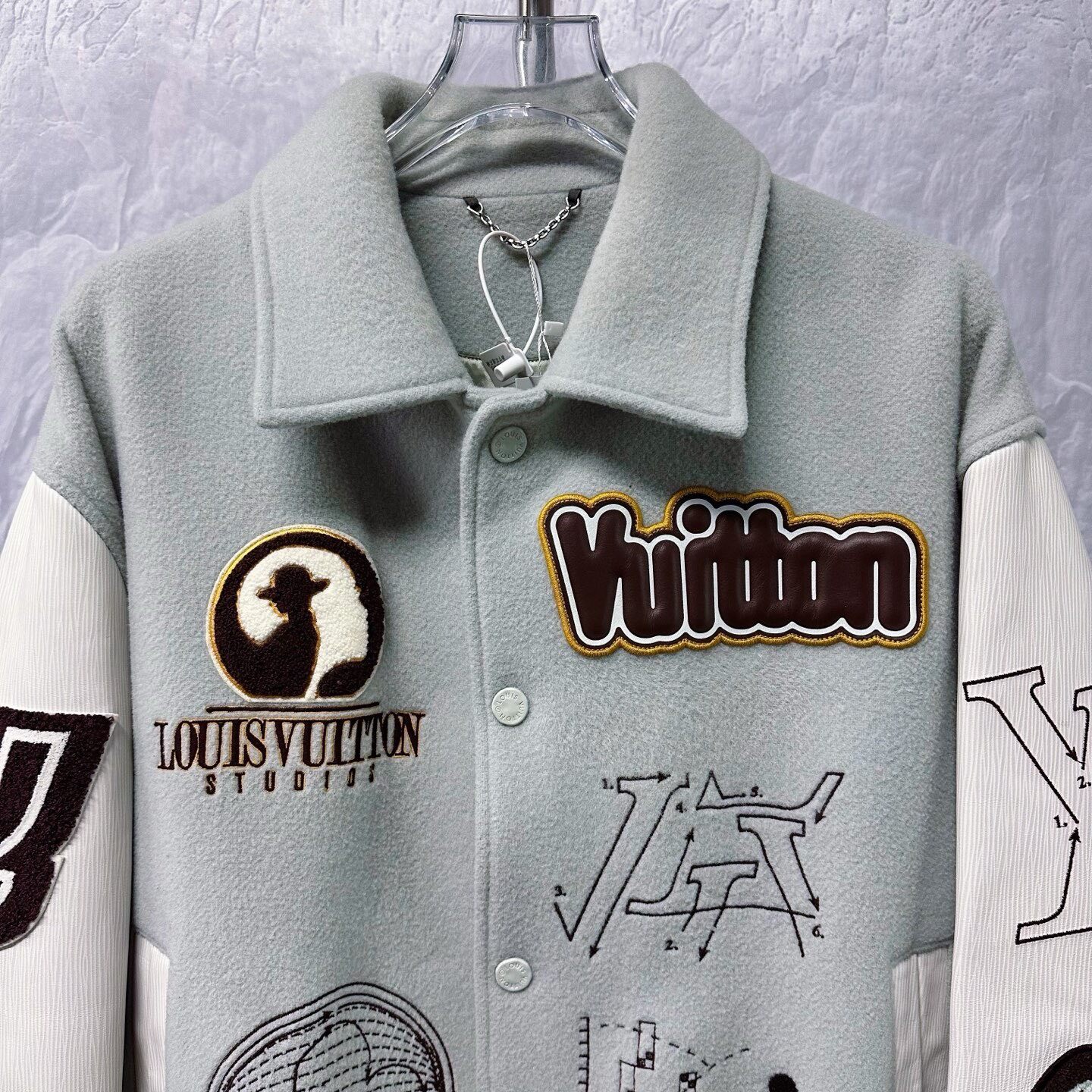 Louis Vuitton Embroidered Varsity Jacket — front