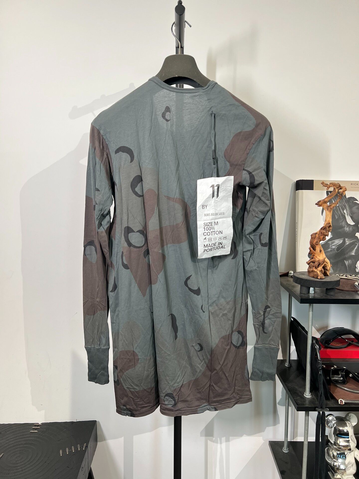 Boris Bidjan Saberi Camo Long Sleeve Top — front