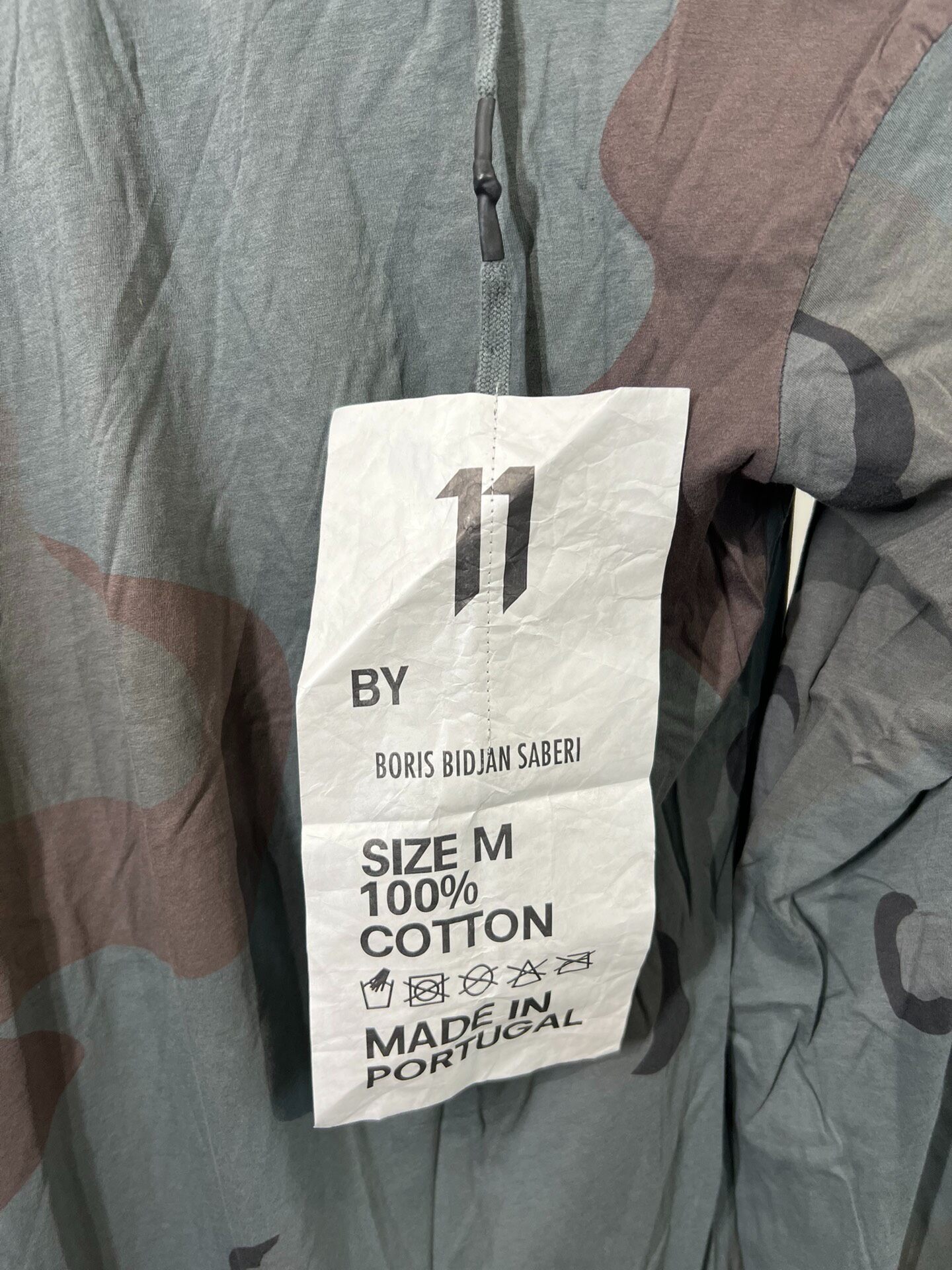 Boris Bidjan Saberi Camo Long Sleeve Top — back