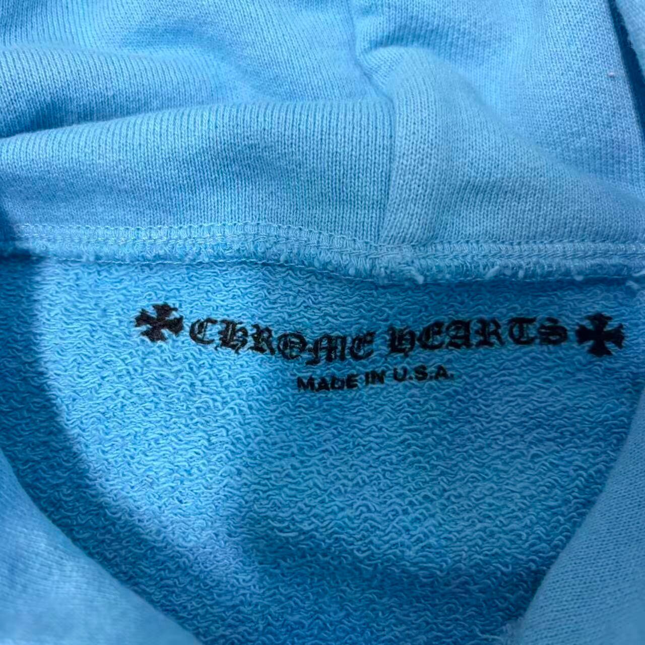Chrome Hearts Blue Matty Graffiti Hoodie — detail