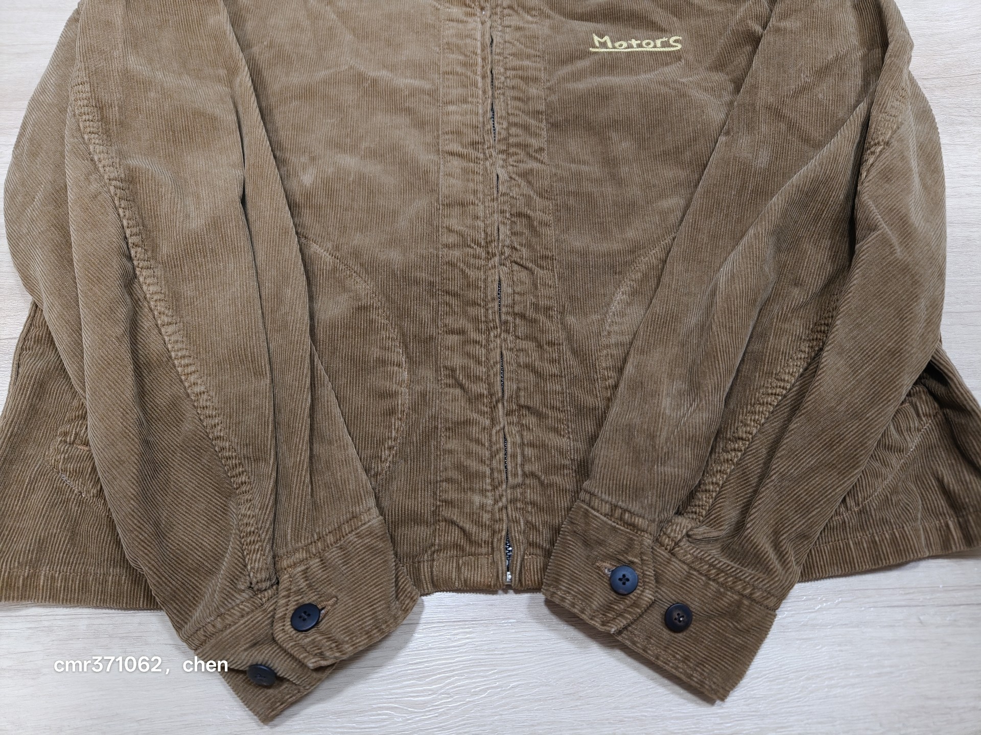 Visvim 26AW Corduroy Zip-Up Jacket — detail