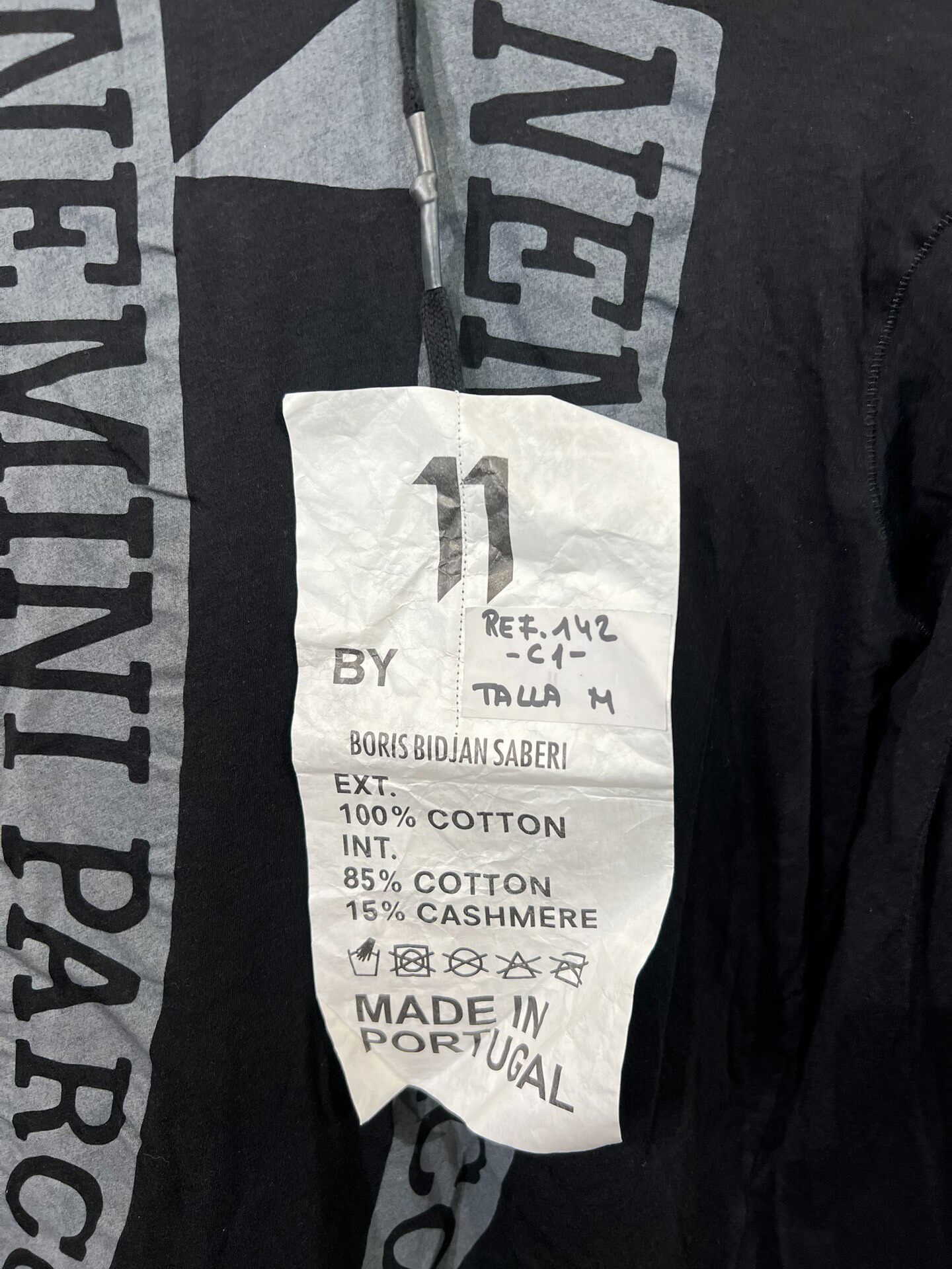 11byb Boris Bidjan Saberi C1F Sweatshirt — label