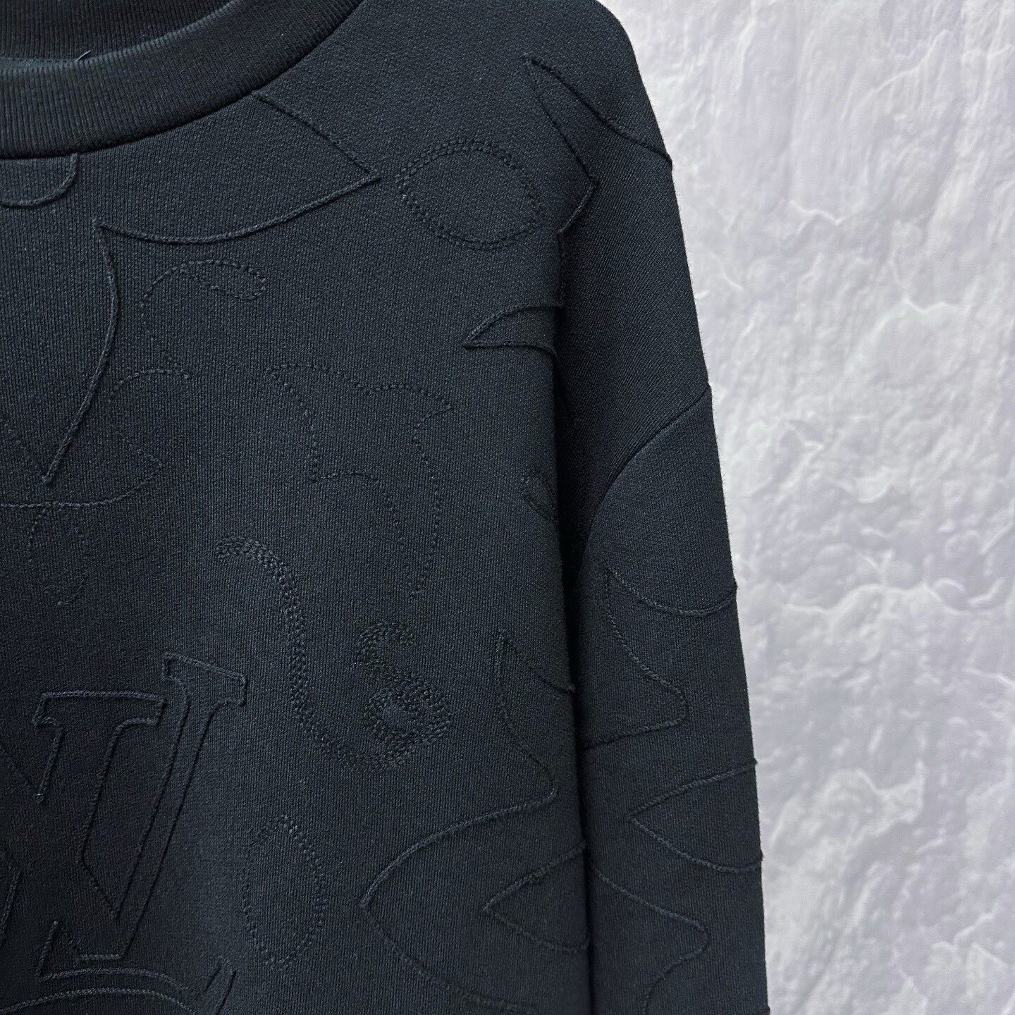 Louis Vuitton FW24 Black Monogram Sweatshirt — back