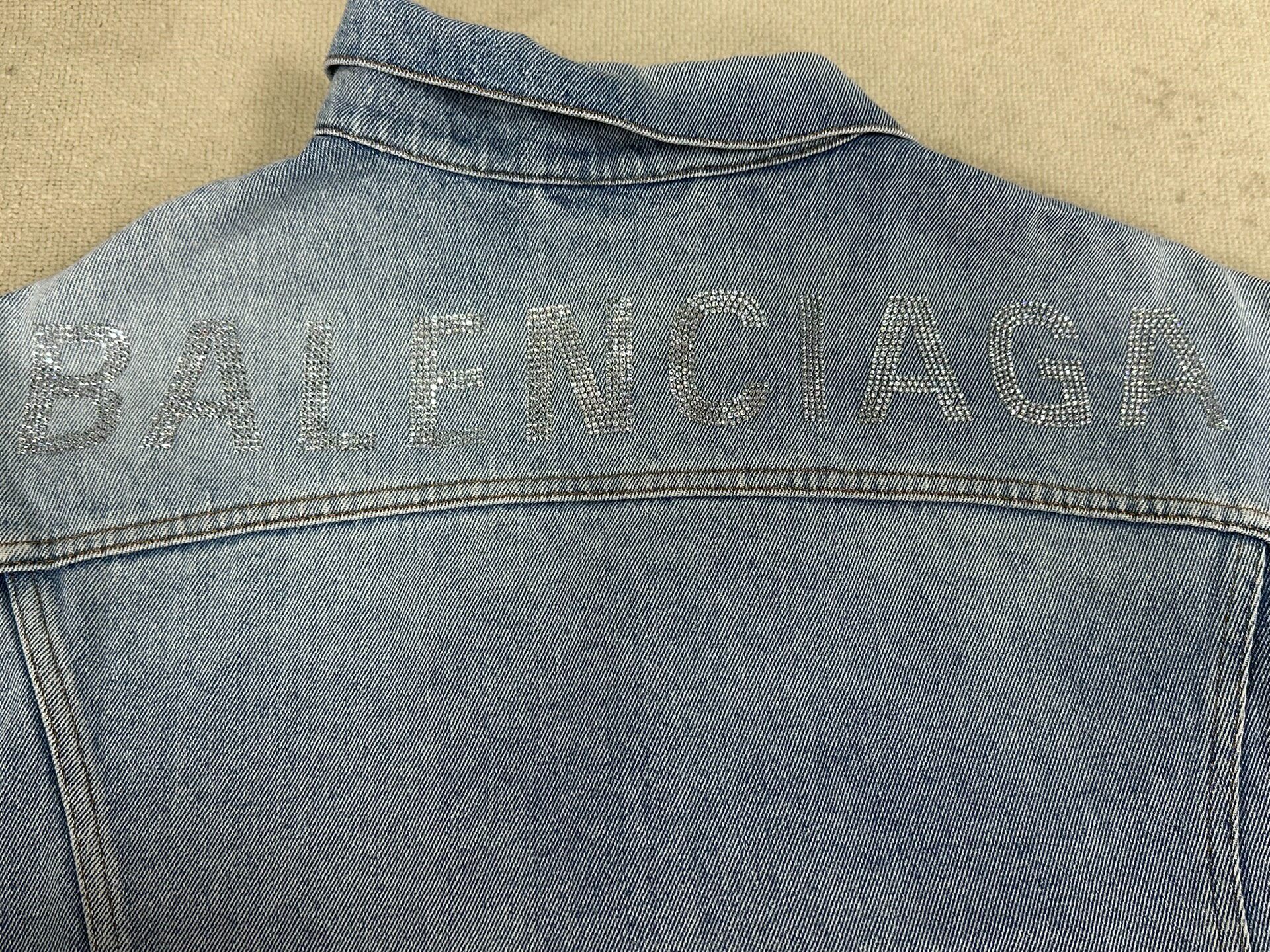 Balenciaga Light Blue Denim Jacket — detail