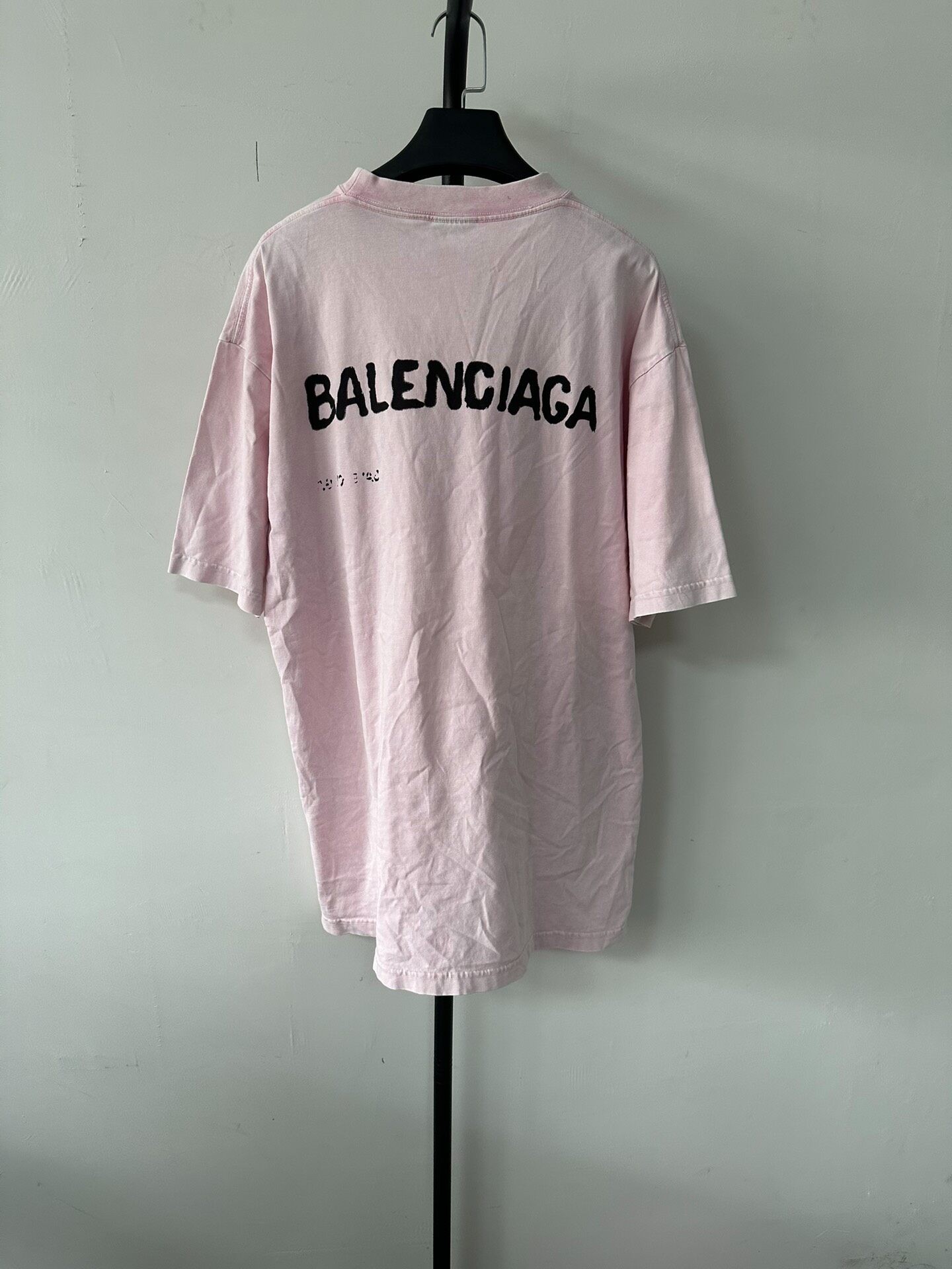 Balenciaga Pink Short Sleeve T-Shirt — front