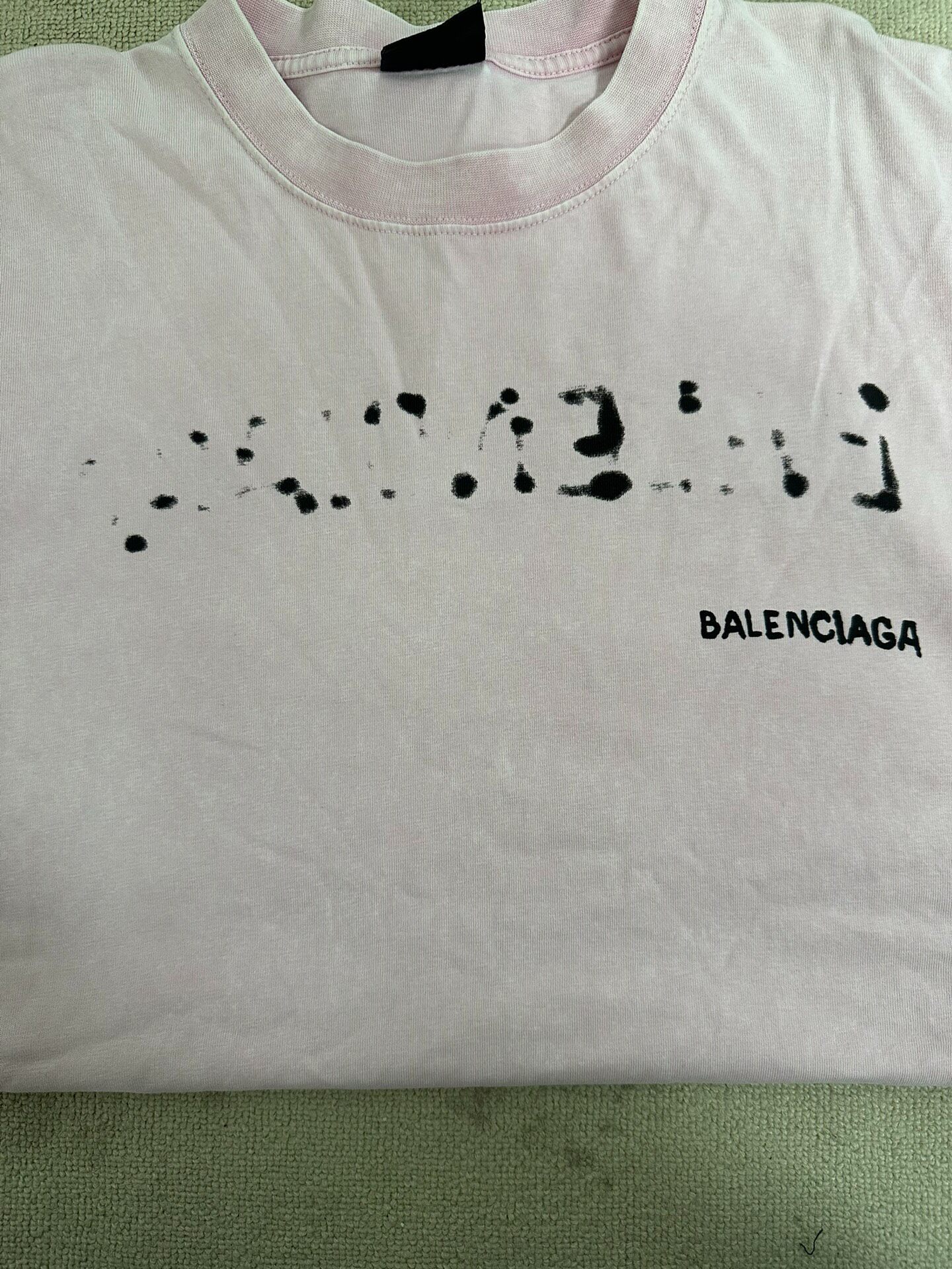 Balenciaga Pink Short Sleeve T-Shirt — detail