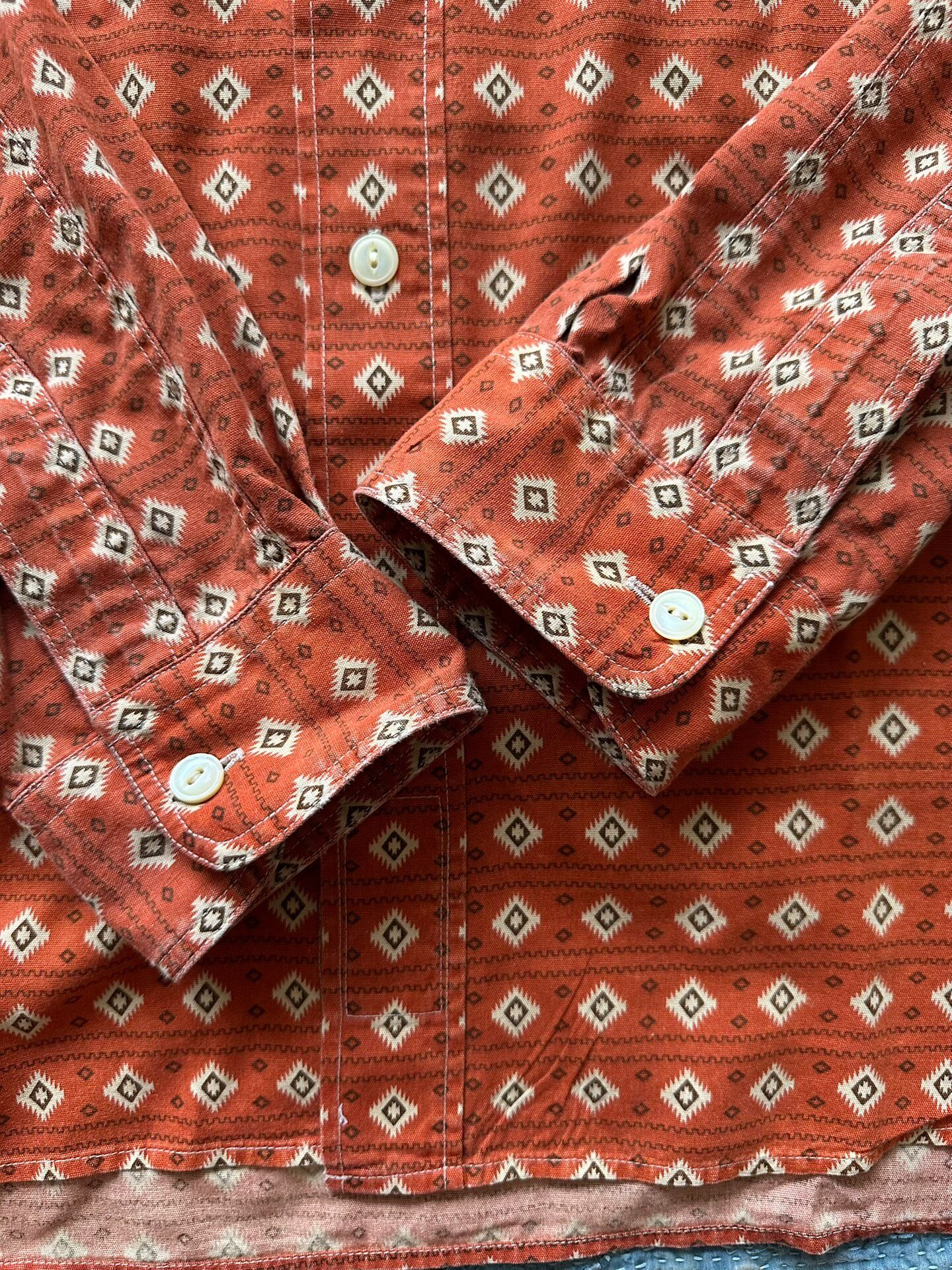 RRL Southwest Print Button-Down Shirt — label