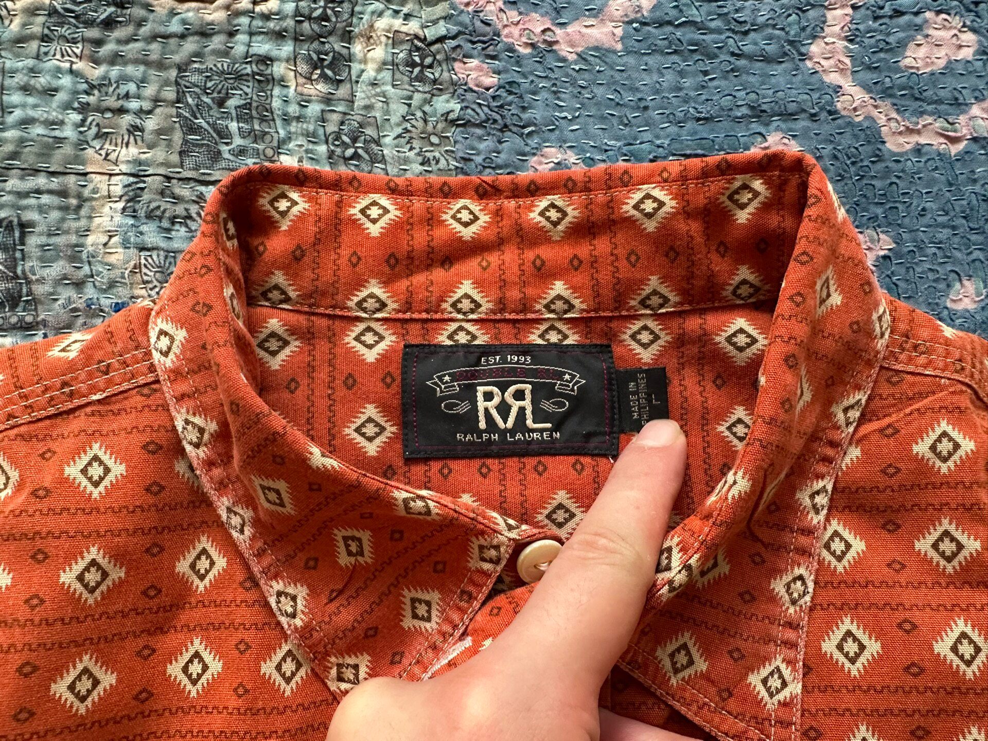 RRL Southwest Print Button-Down Shirt — back