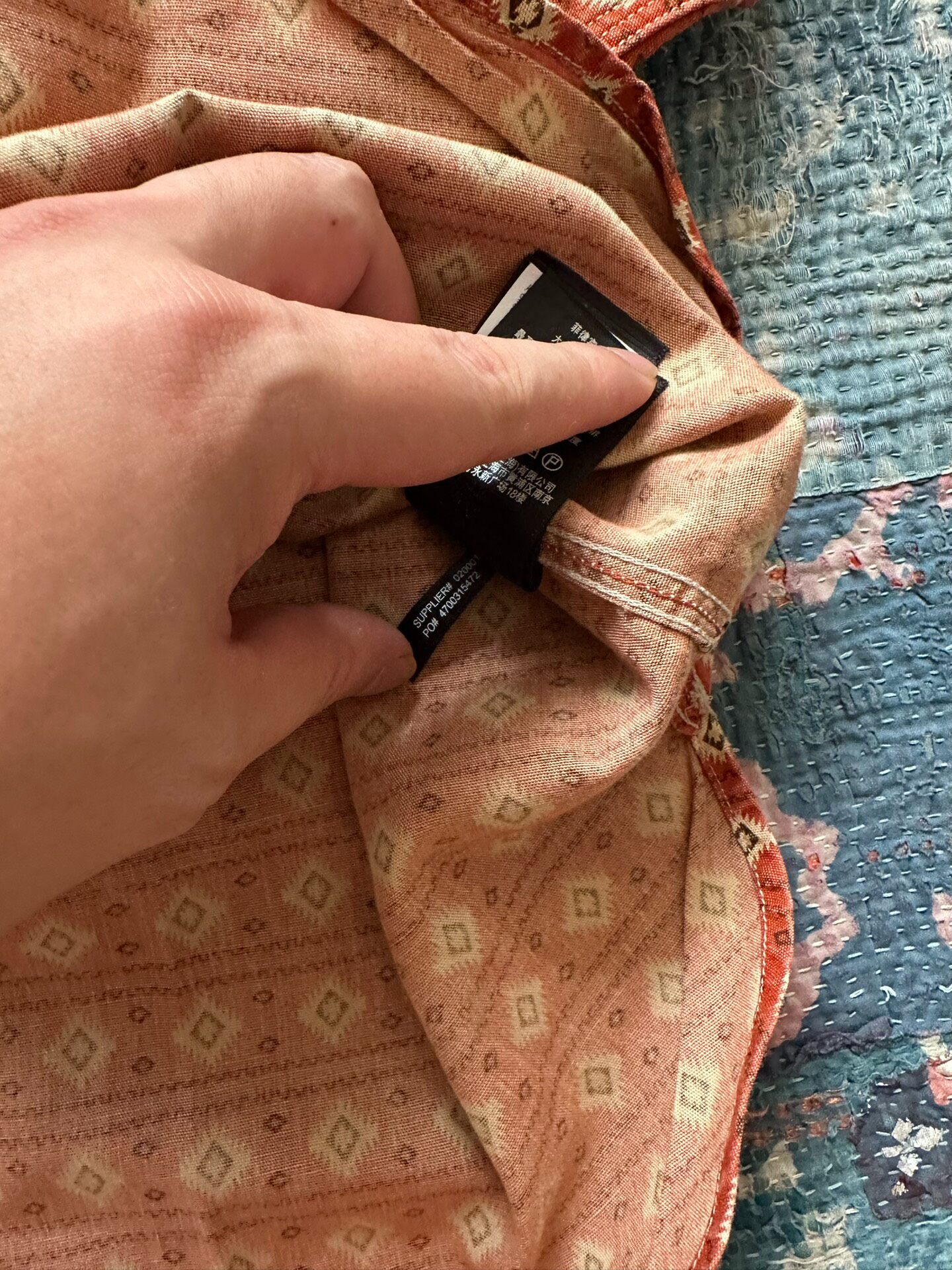 RRL Southwest Print Button-Down Shirt — detail