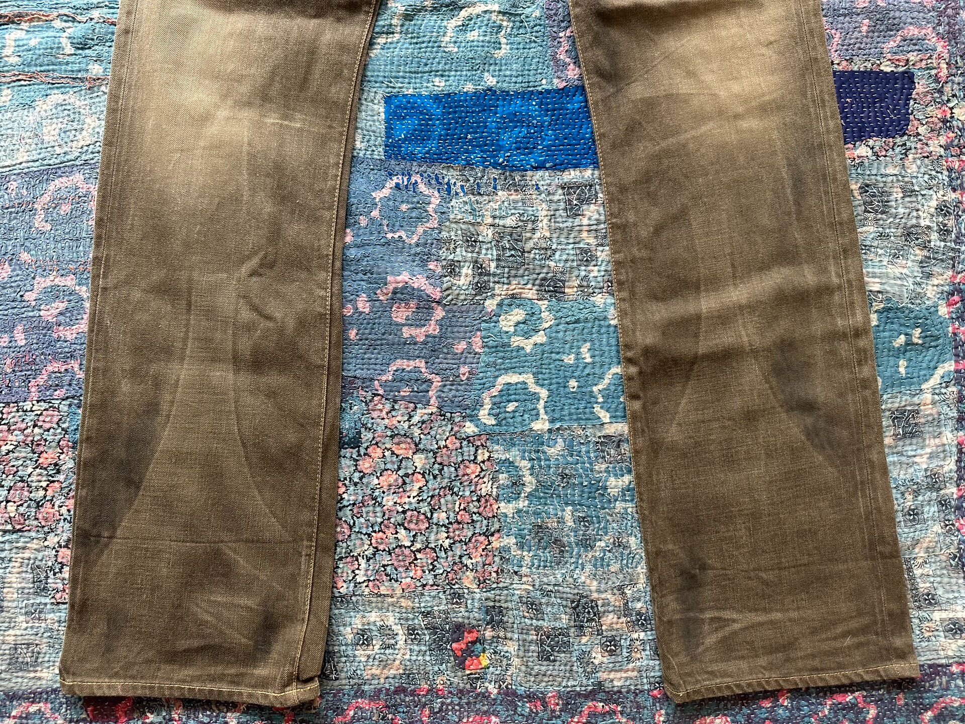 RRL Mud-Dyed Straight Leg Jeans — back