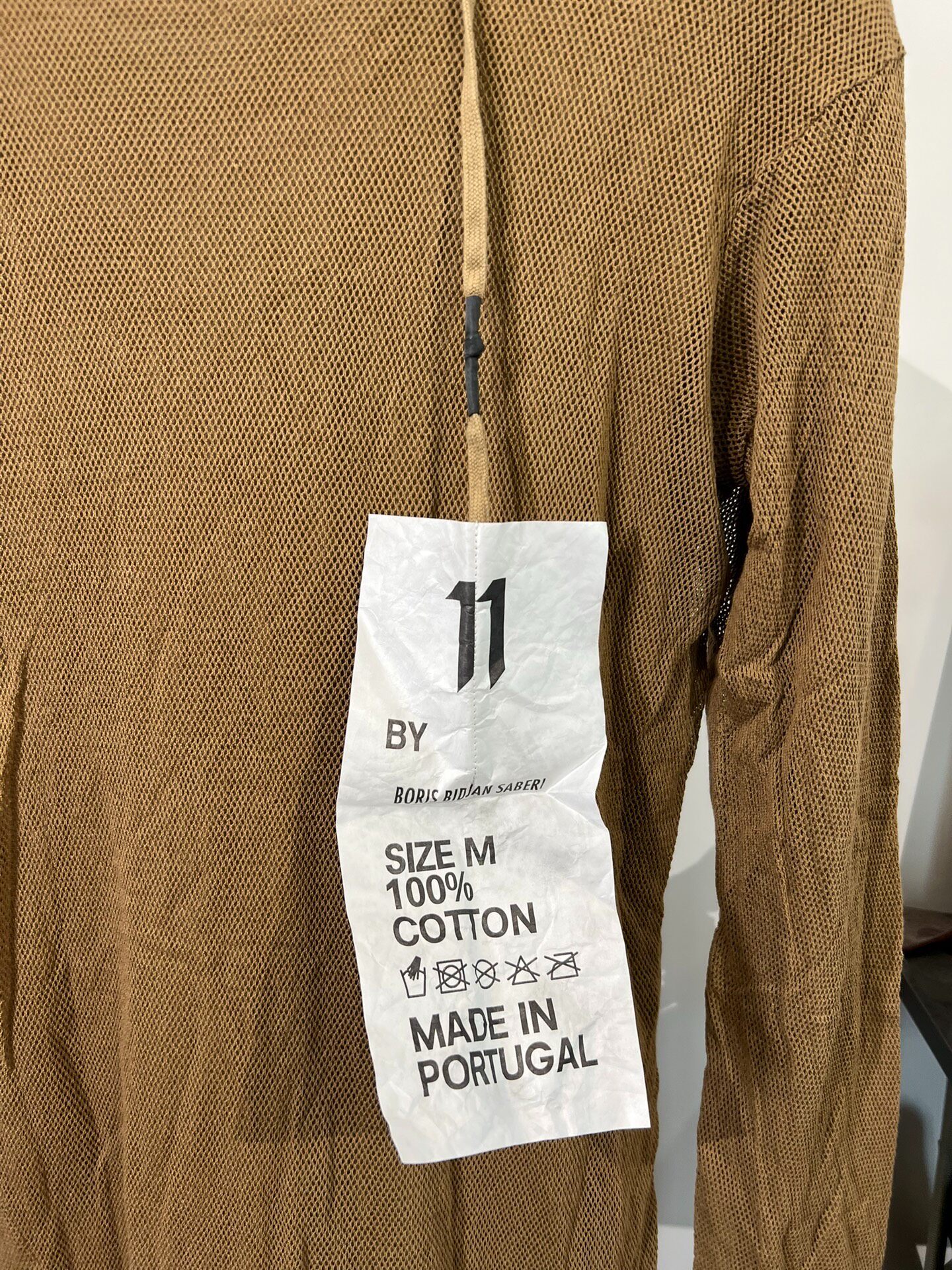 11 by Boris Bidjan Saberi Mesh Sweatshirt — label