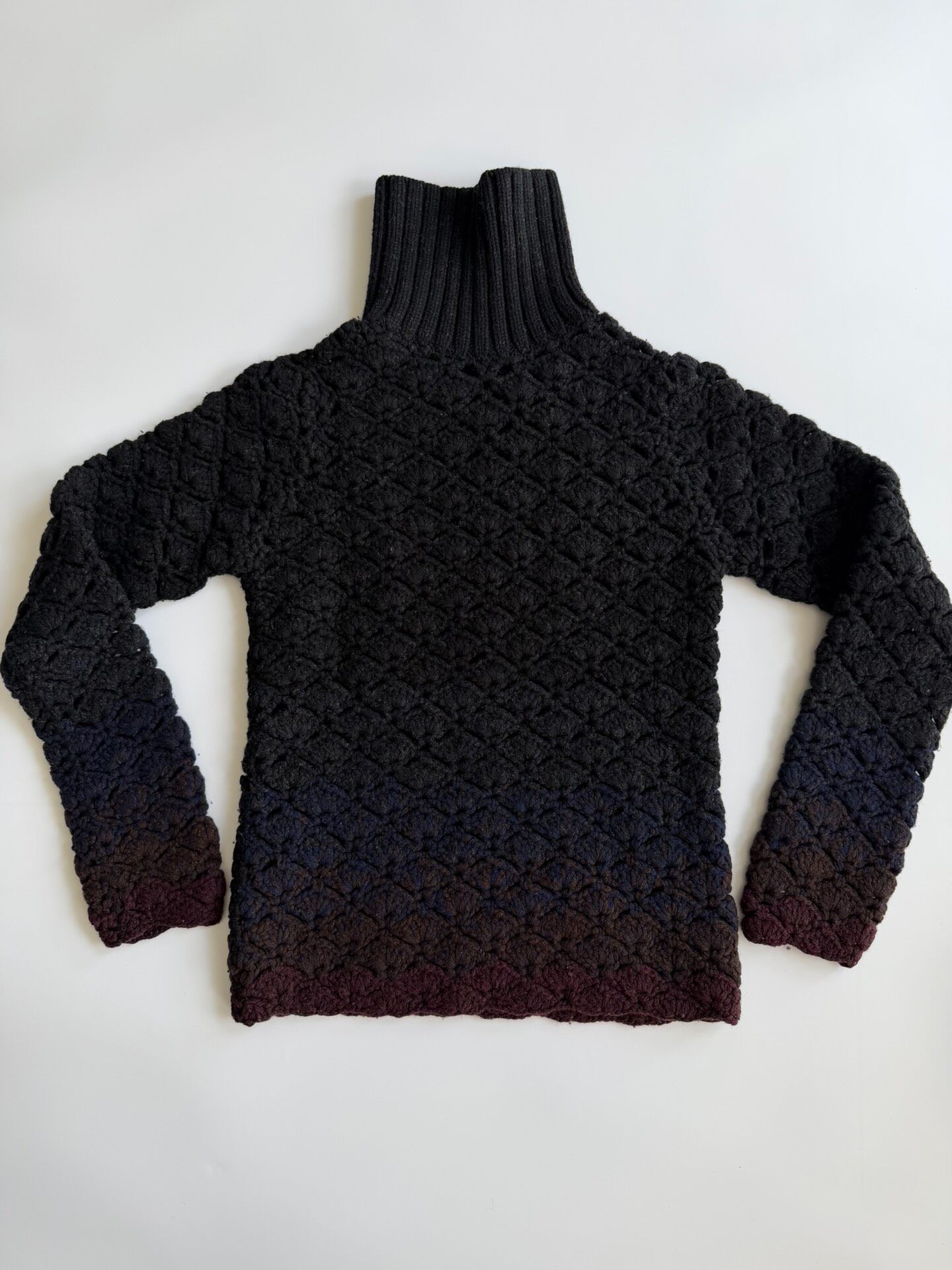 Dries Van Noten Gradient Openwork Sweater — back