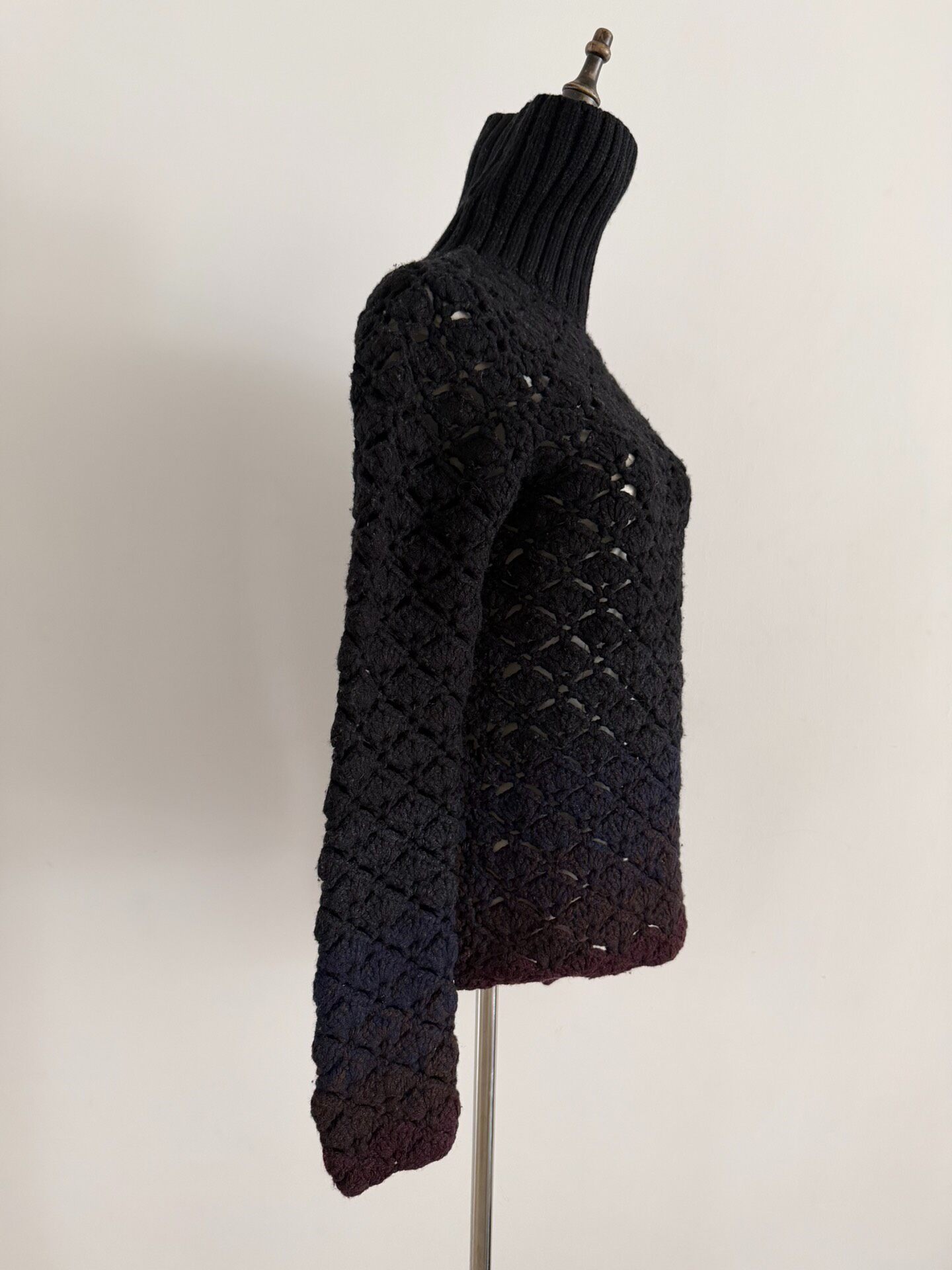 Dries Van Noten Gradient Openwork Sweater — detail