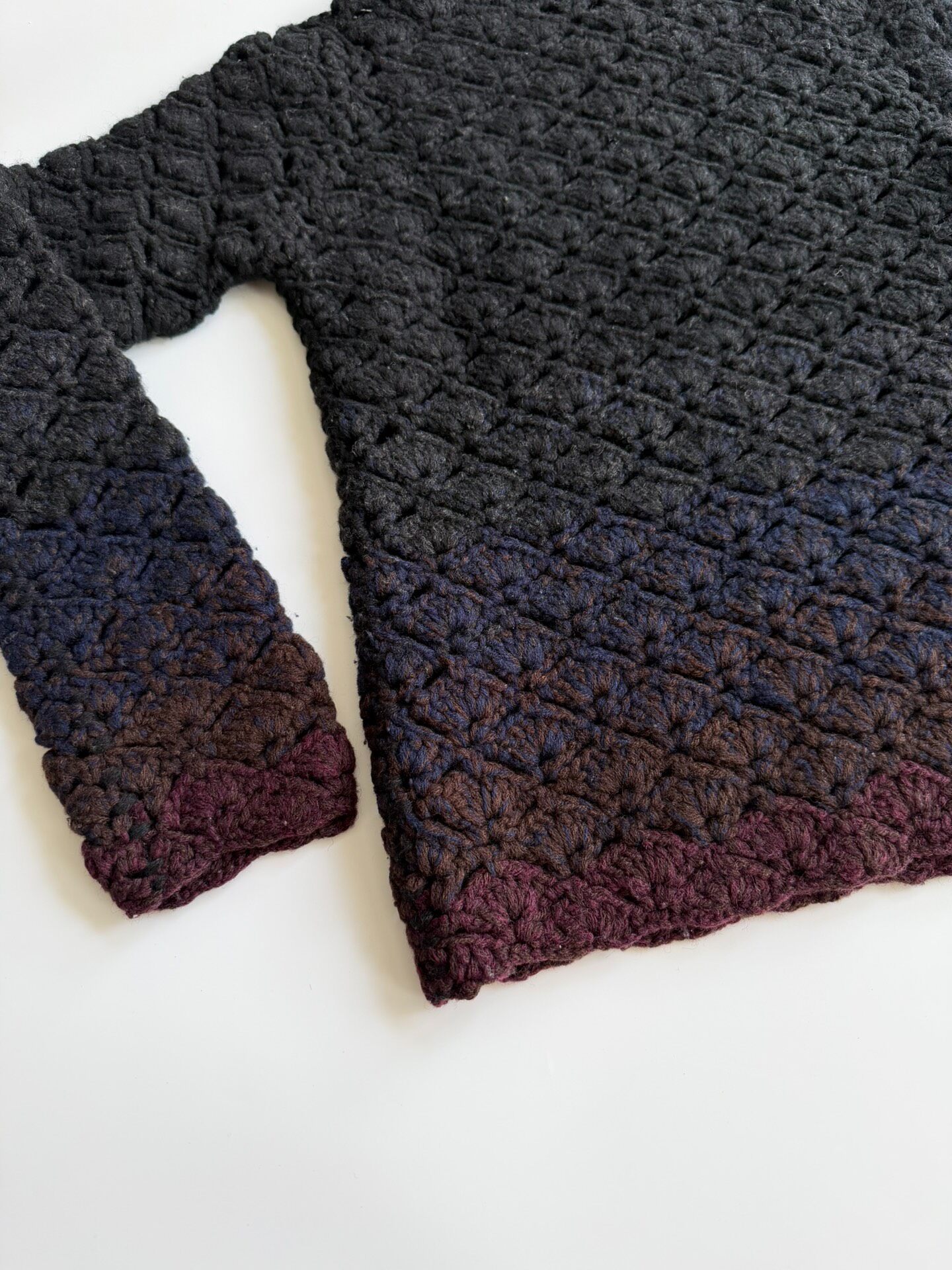 Dries Van Noten Gradient Openwork Sweater — label