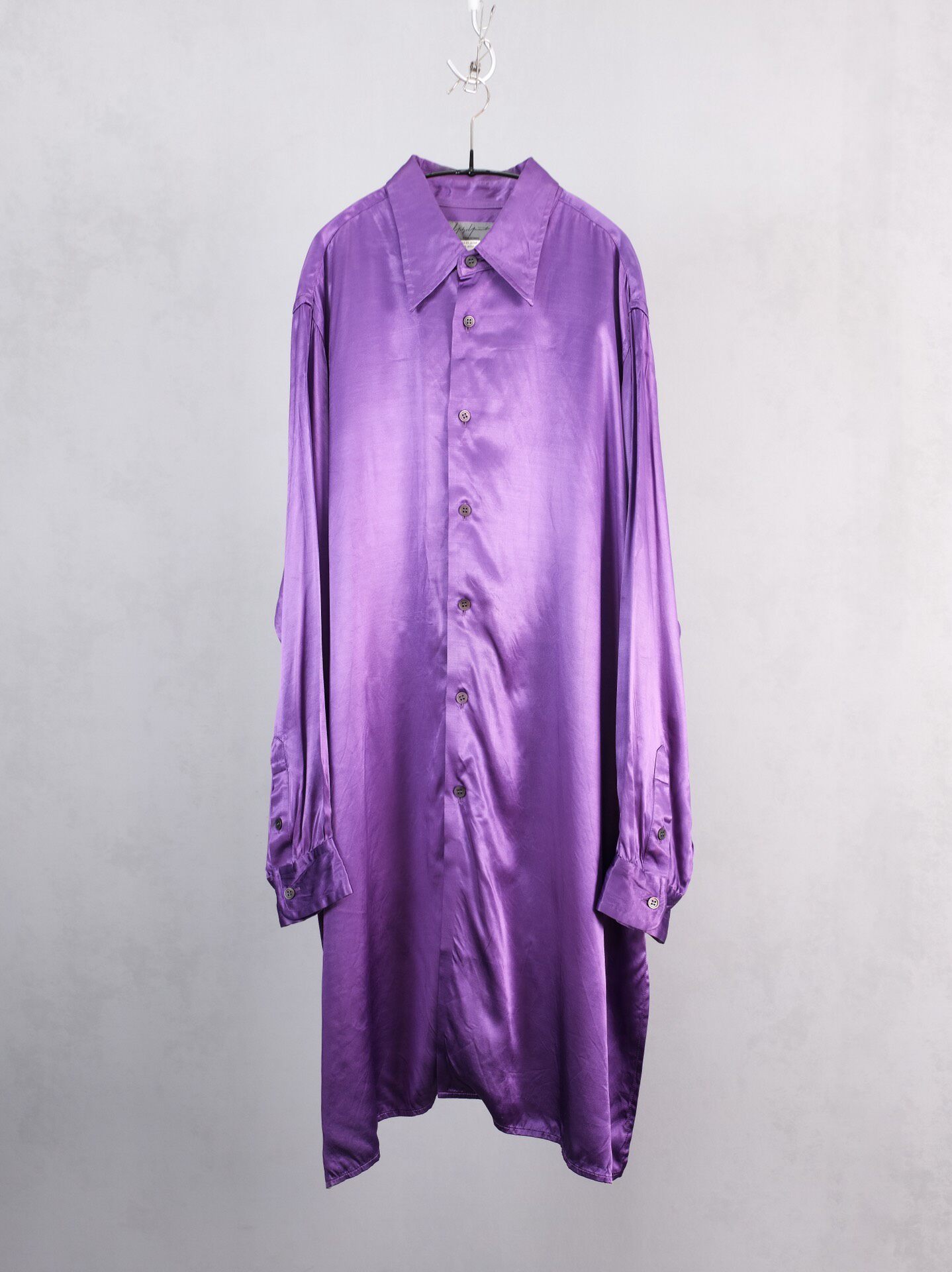 Yohji Yamamoto 04AW Purple Satin Shirt