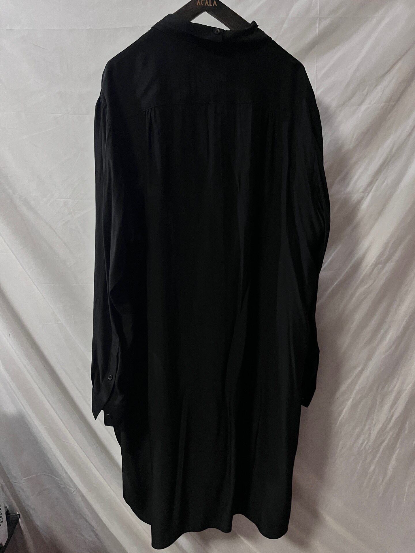 Yohji Yamamoto 22aw Silk Beckmann Shirt — label