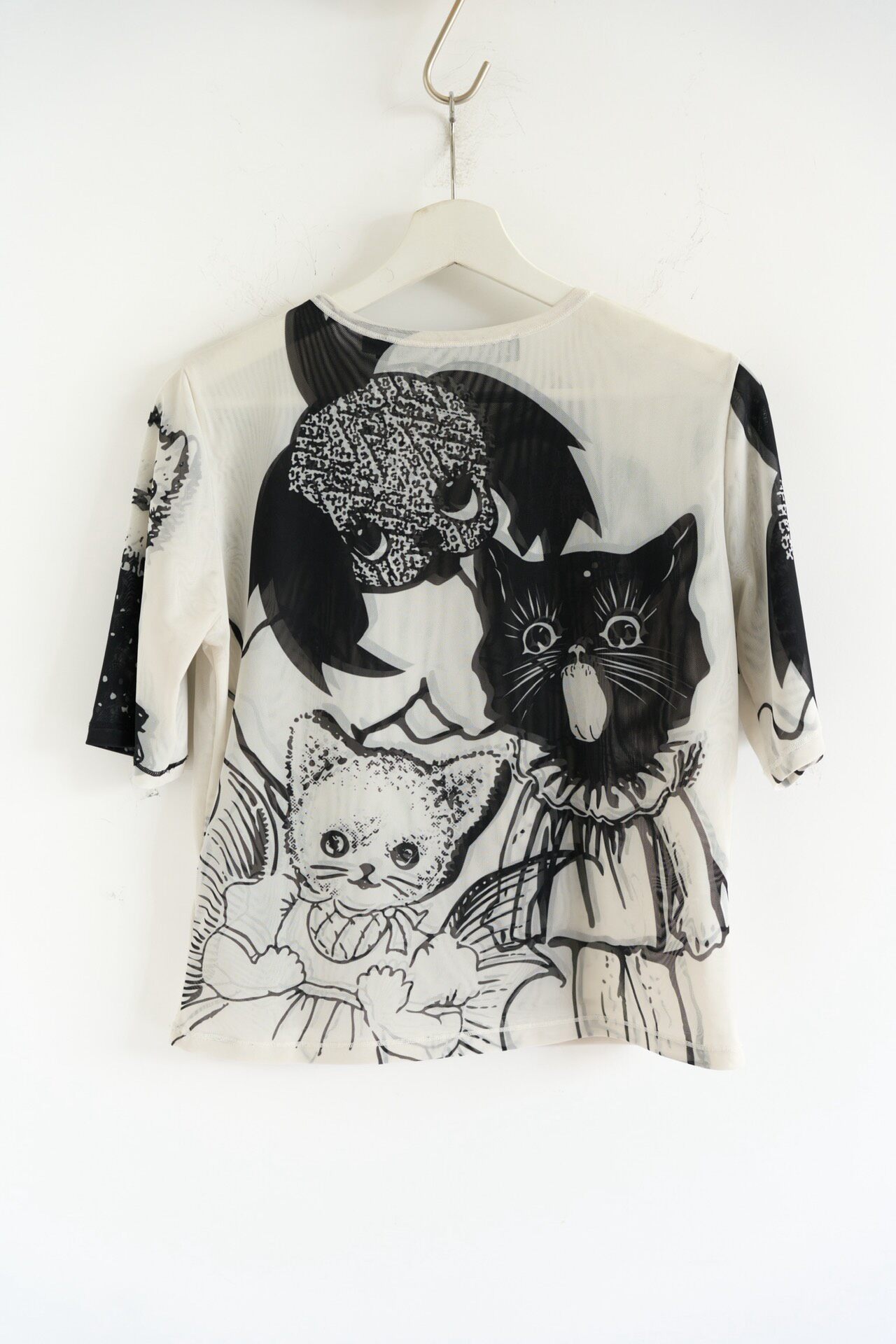 Chopova Lowena Cat Print Mesh Tee — front