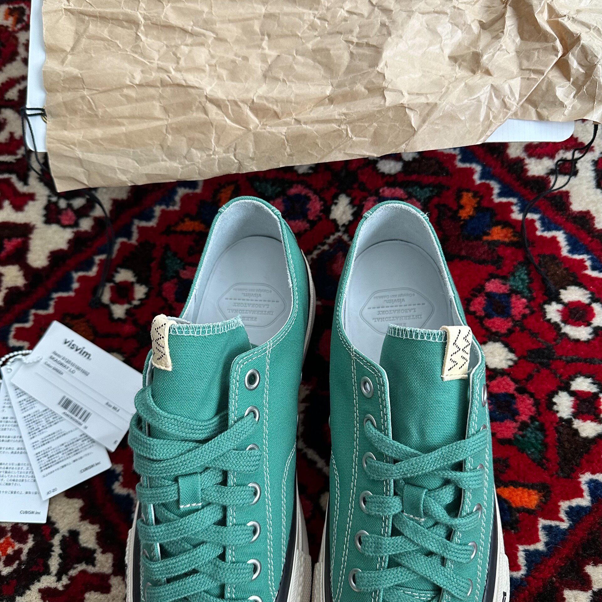 Visvim Skagway Lo Canvas Sneakers Size 9.5 — front
